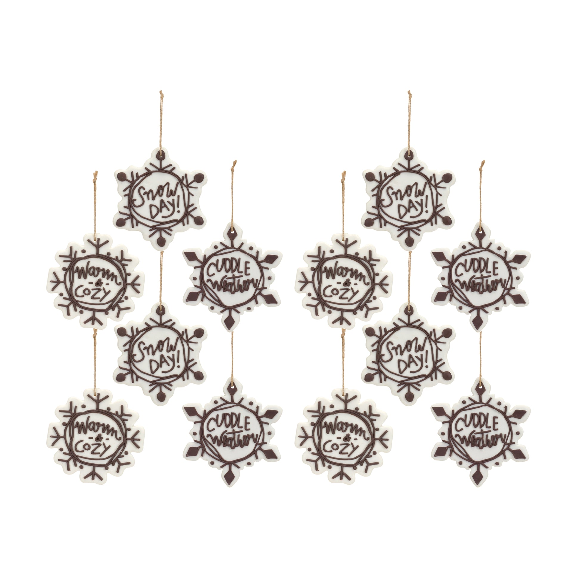 Cut Cookie Design Snowflake Ornament (Set of 12)