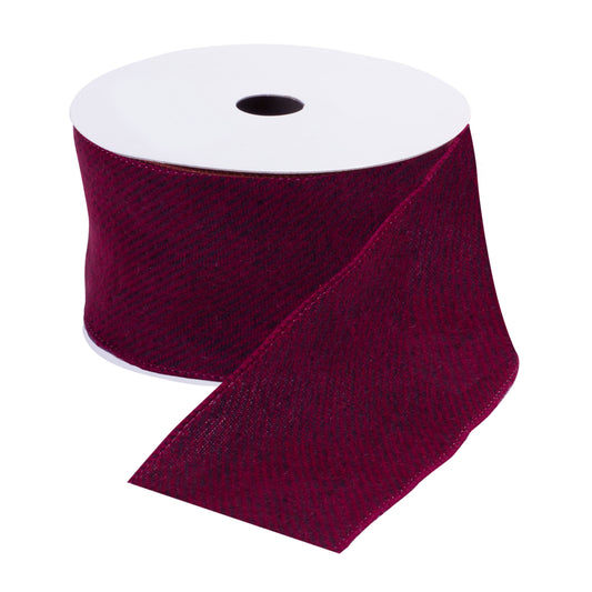 Burgandy Wired Ribbon (Set of 6)
