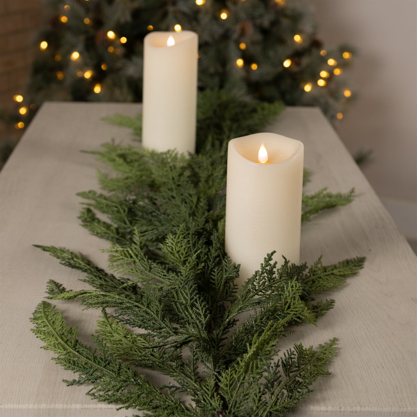 Winter Cedar Foliage Garland (Set of 2)