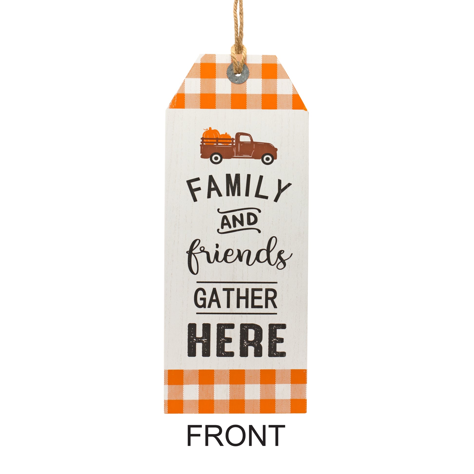 Reversible Fall Friends and Jolly Holiday Tag 23.5"H