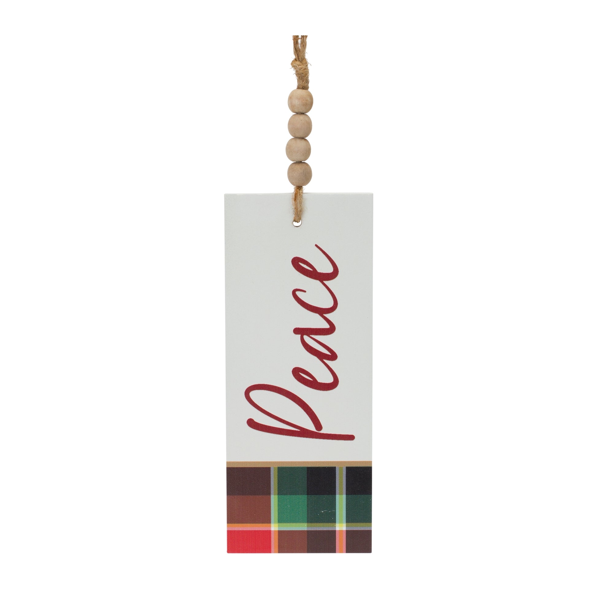 Wood Sentiment Tag Ornament (Set of 12)