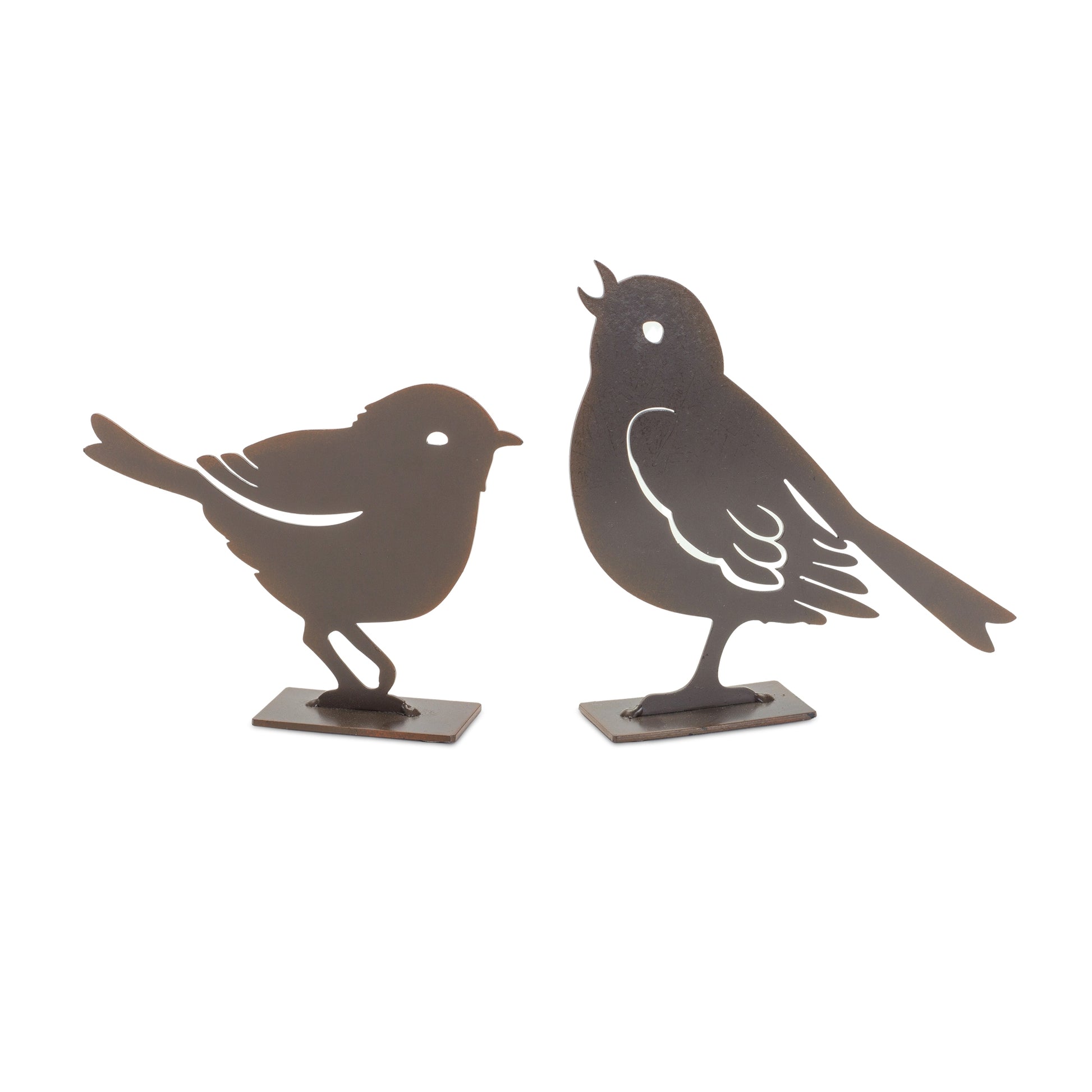 Metal Cut Out  Bird Figurine (Set of 4)