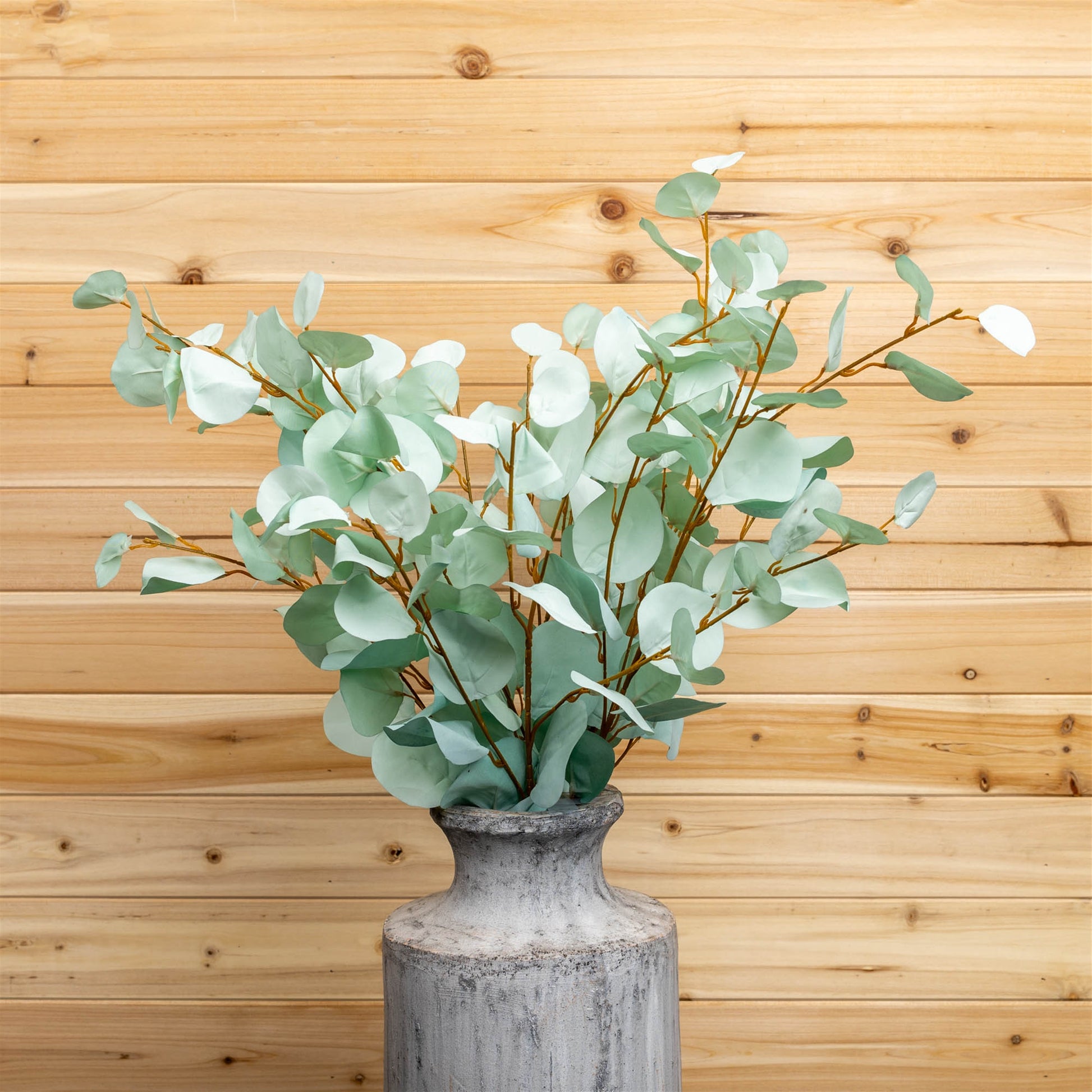 Blue Silver Dollar Eucalyptus Leaf Spray (Set of 6)