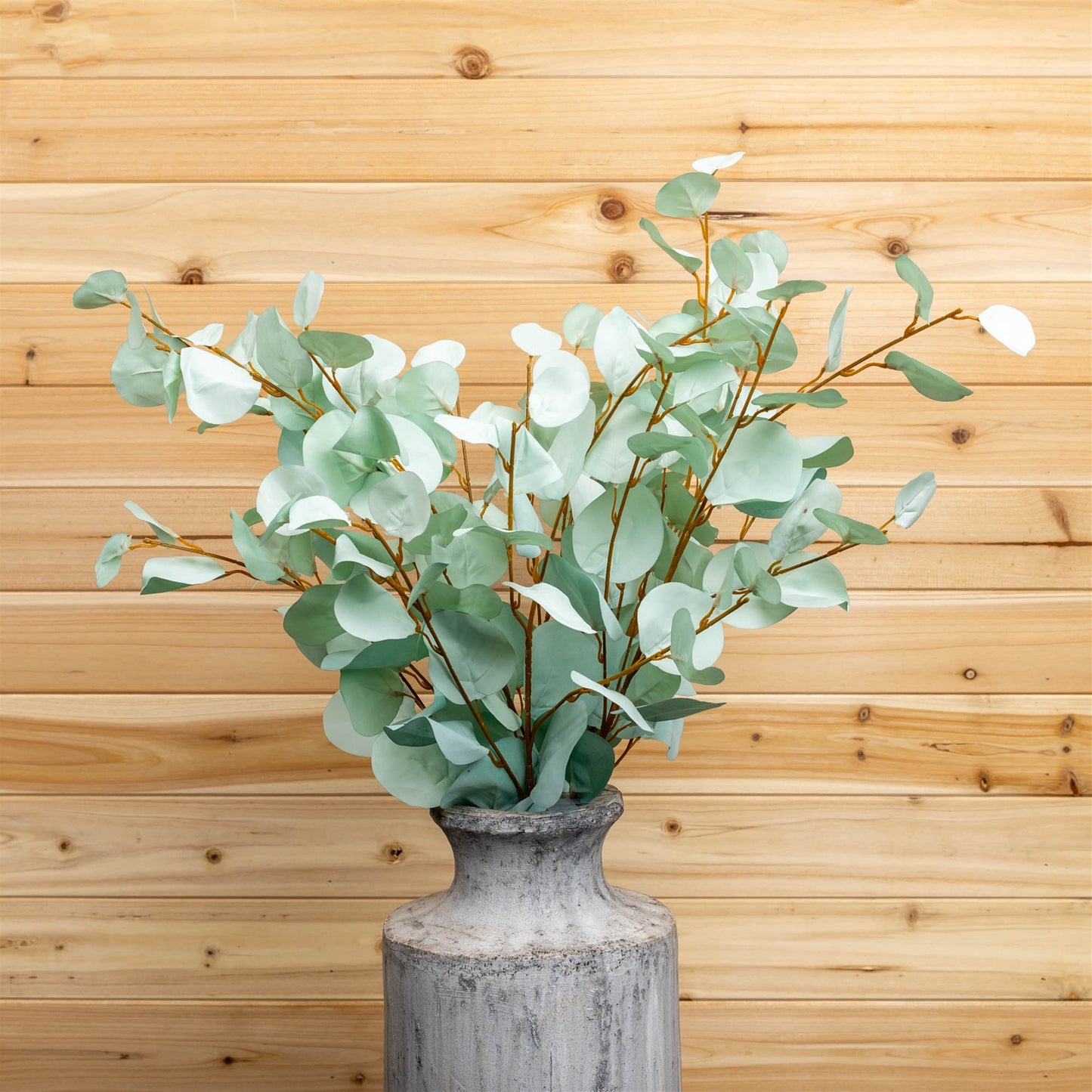 Blue Silver Dollar Eucalyptus Leaf Spray (Set of 6)