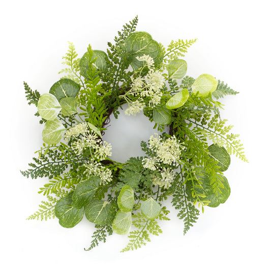 Queen Anne and Foliage Wreath 18"D Polyester