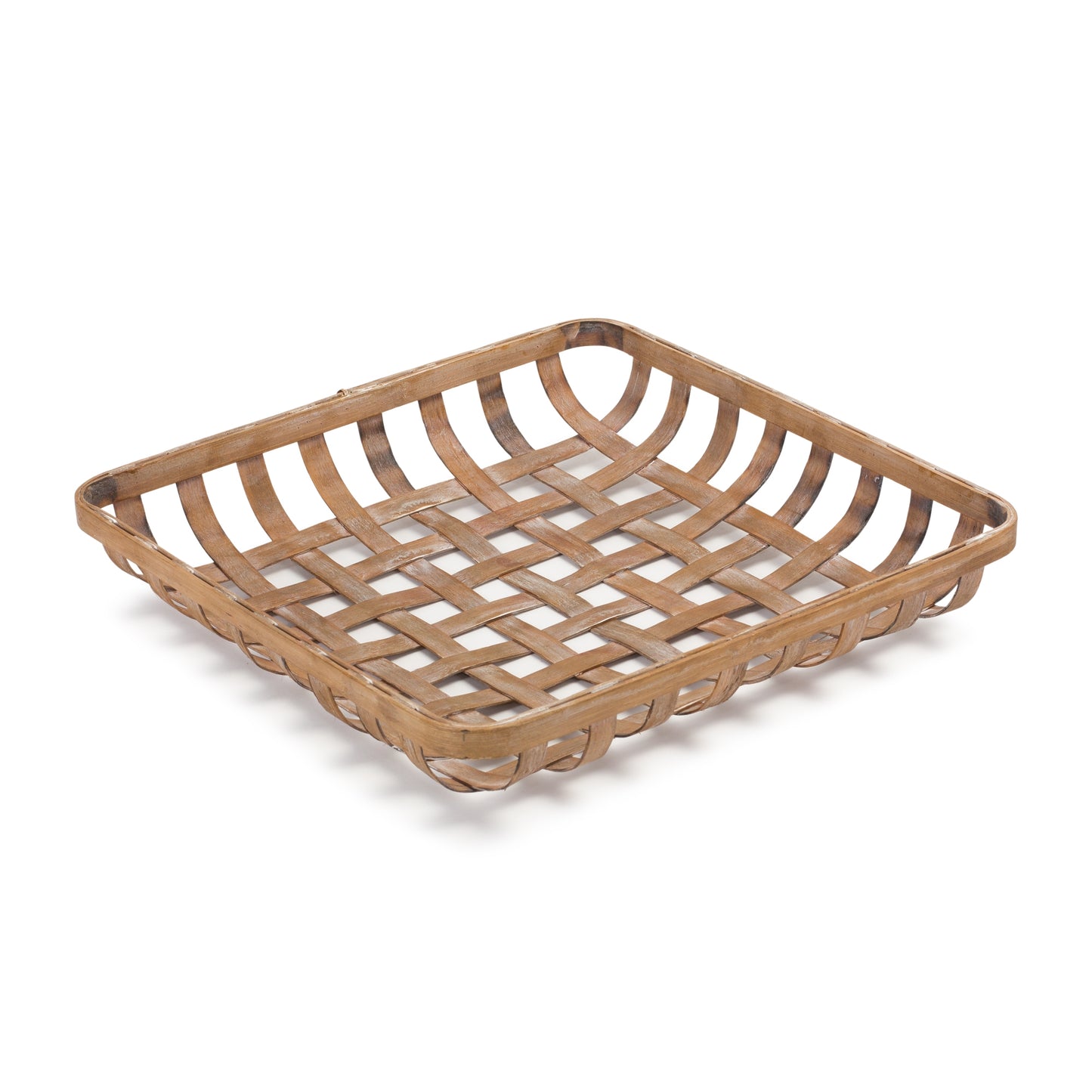 Square Bamboo Basket Tray (Set of 2)