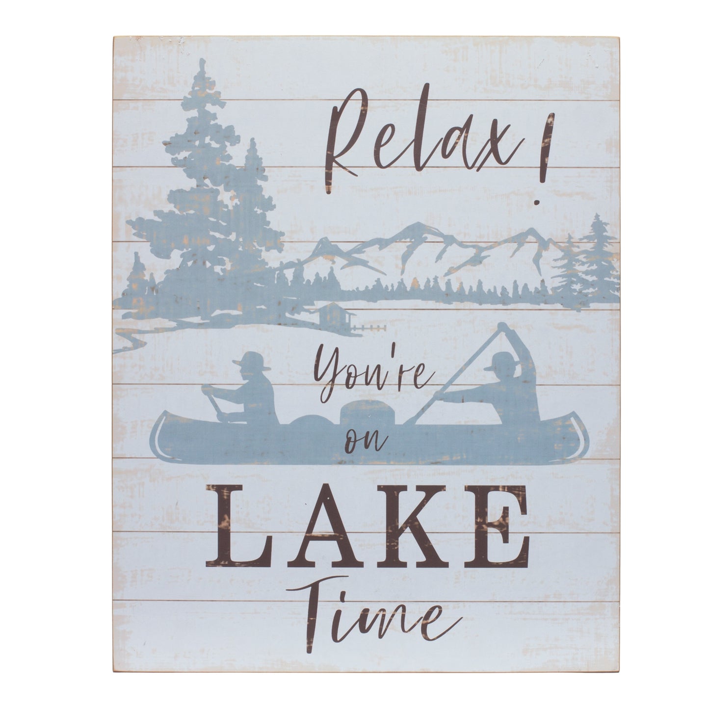 Wooden Lake Life Sentiment Sign (Set of 2)