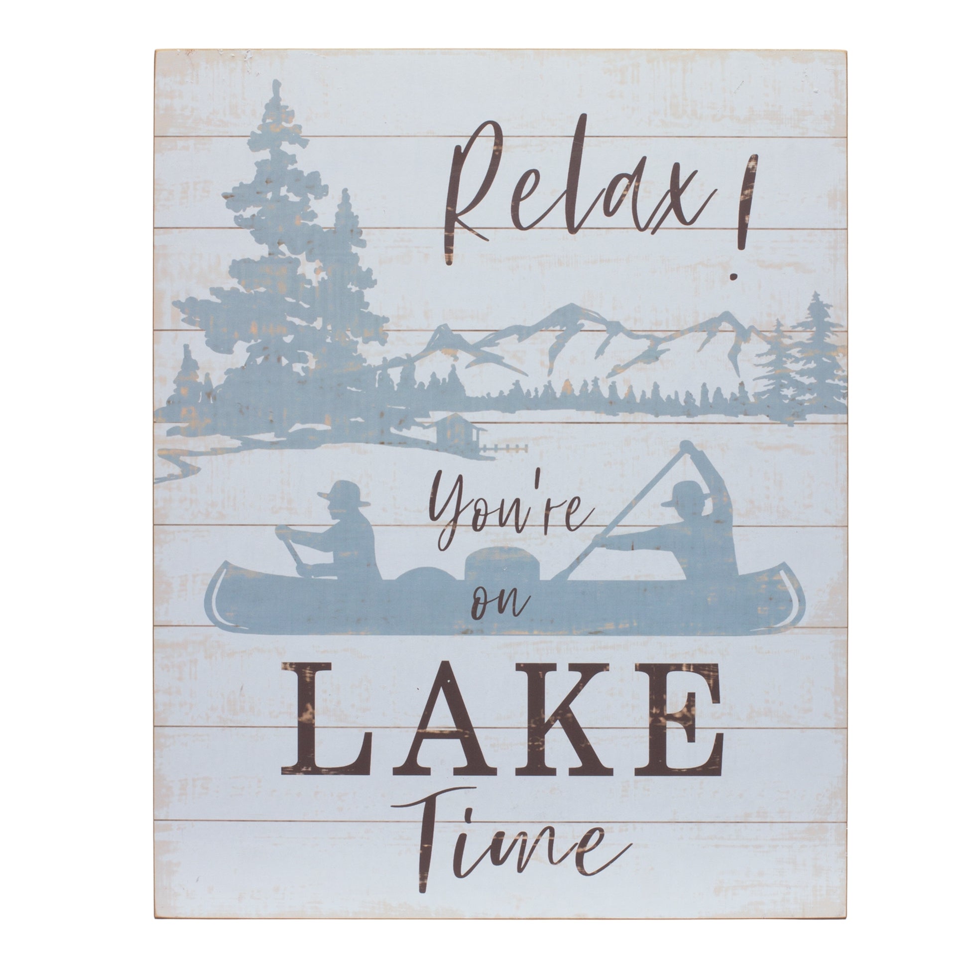 Wooden Lake Life Sentiment Sign (Set of 2)