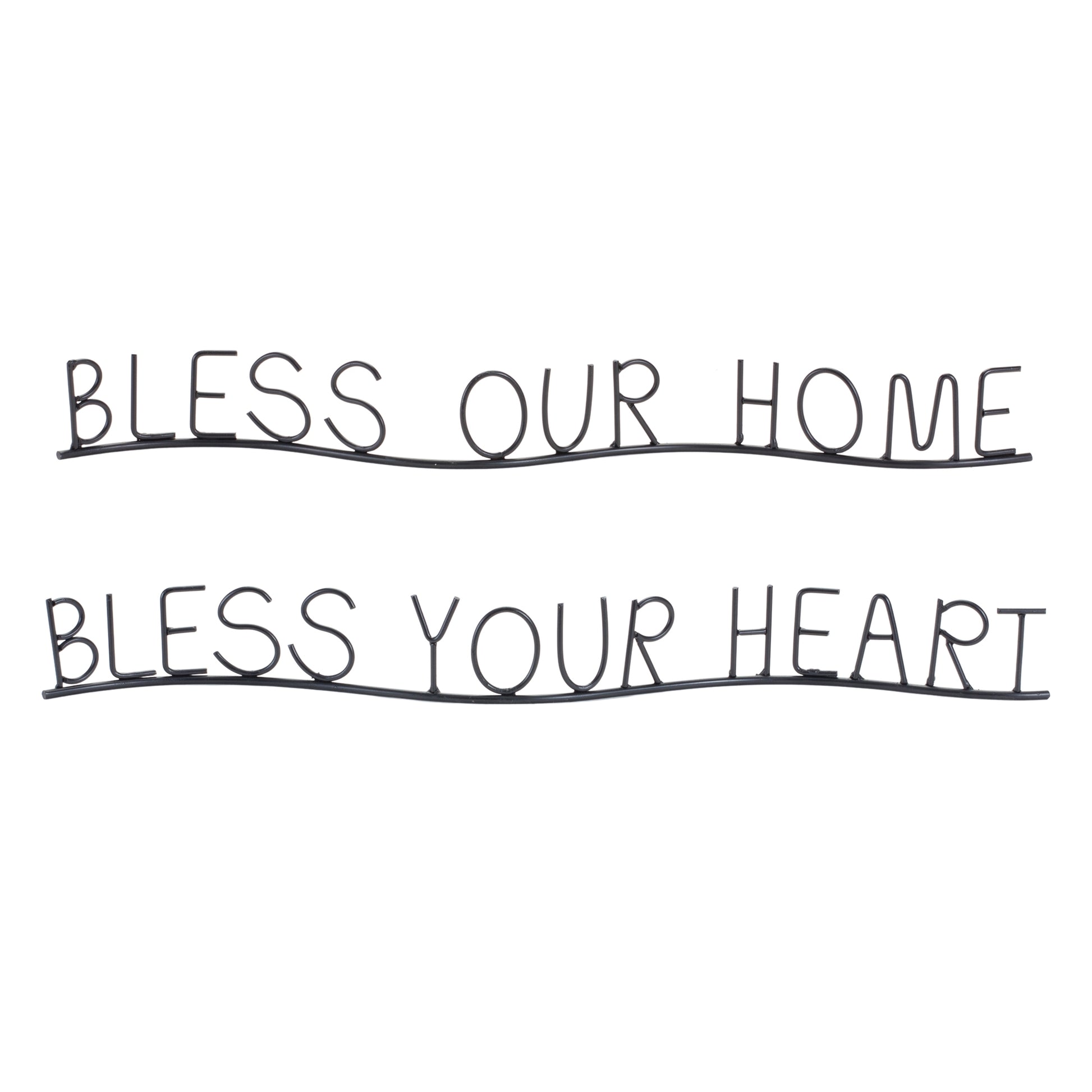 Bless Our Home and Heart Sentiment Decor (Set of 4)