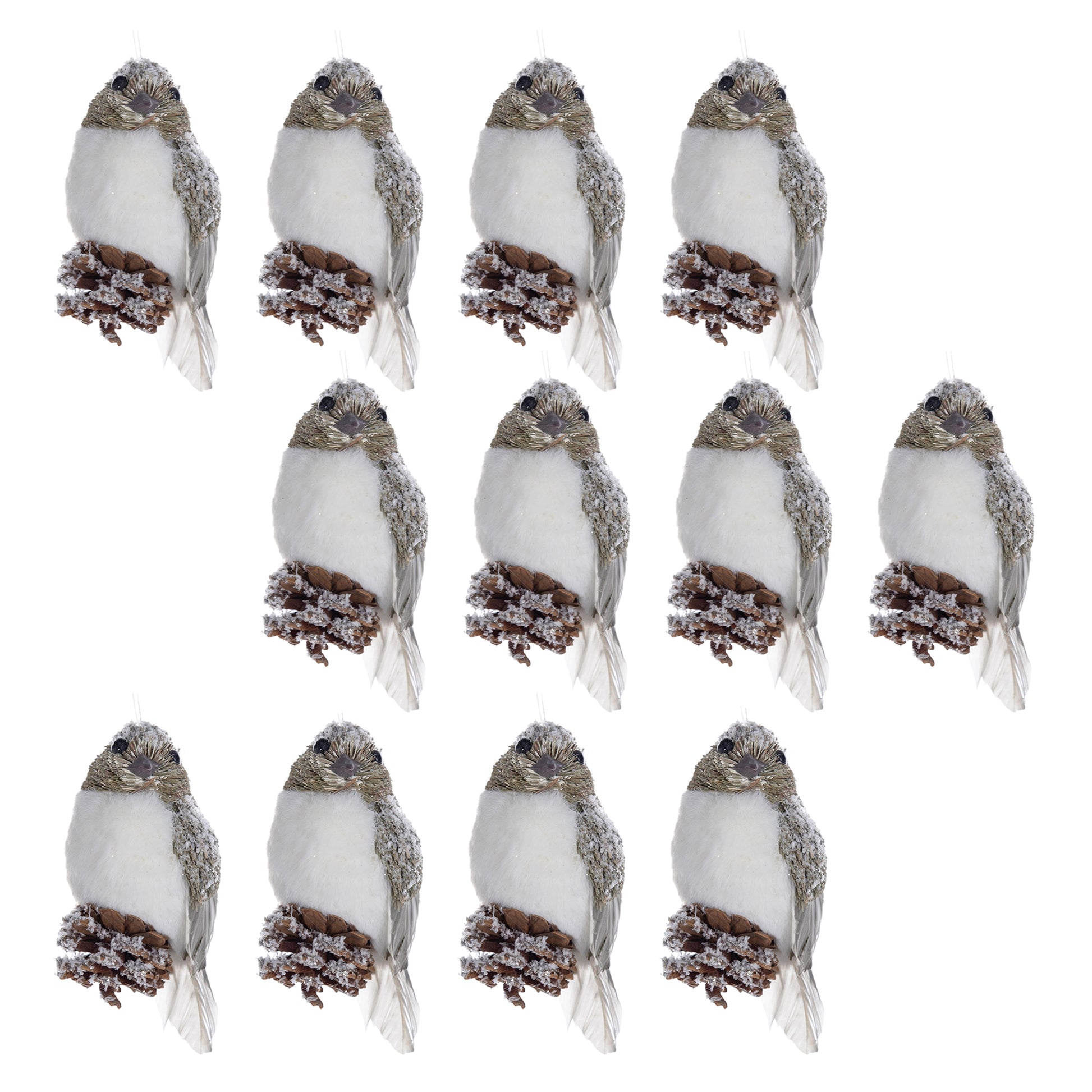 Sisal Bird Ornament (Set of 12)