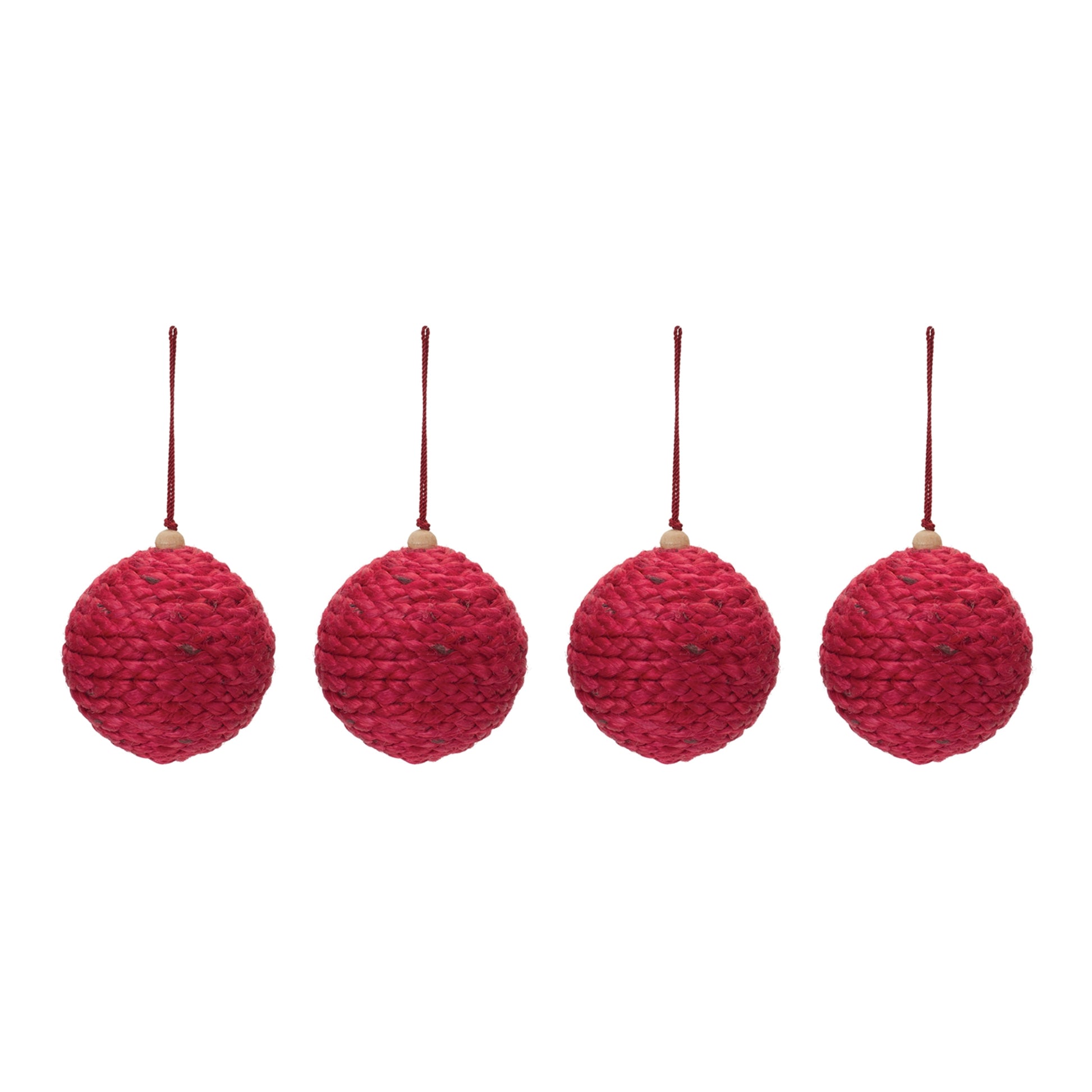 Jute Ball Ornament (Set of 4)