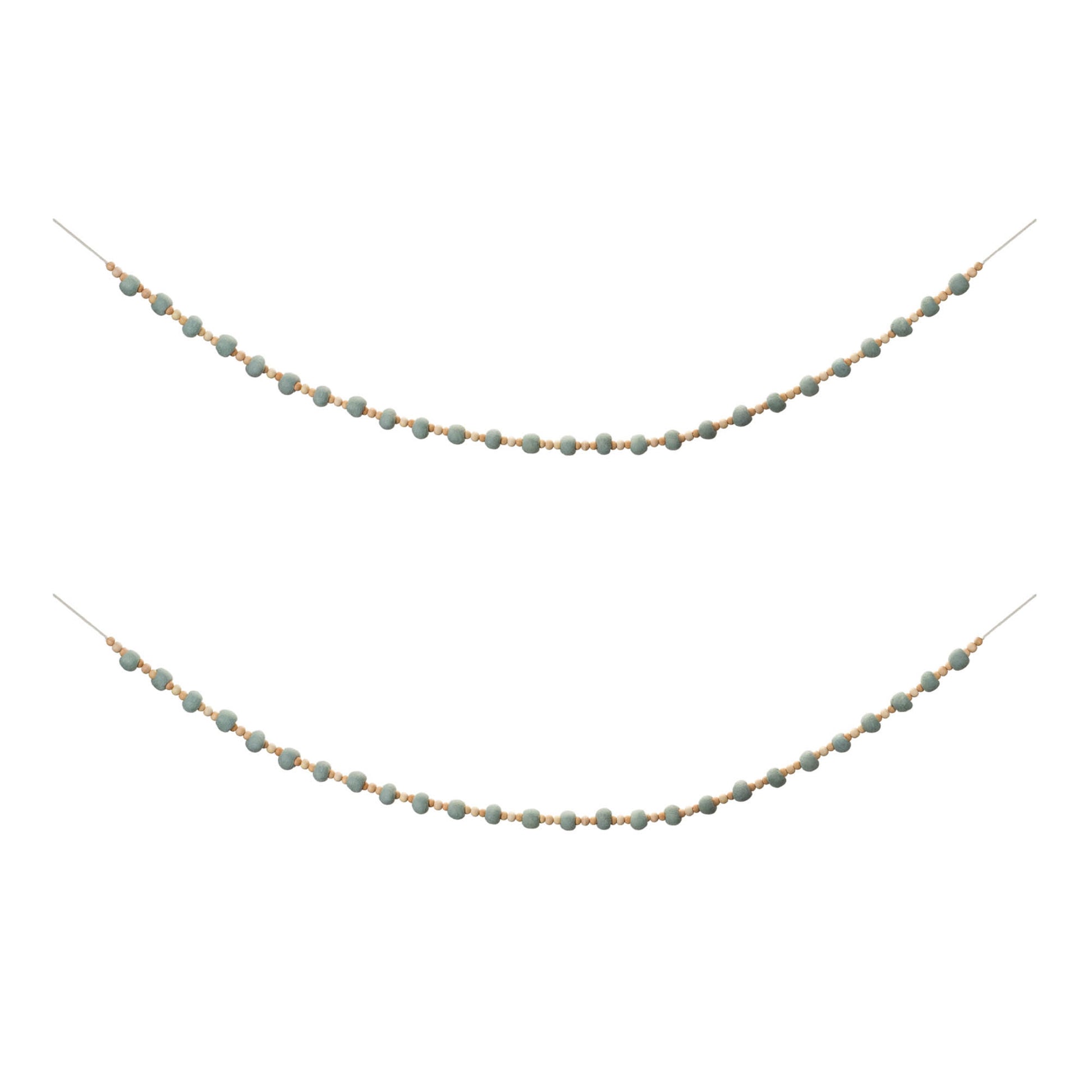 Wood Beaded String Garland (Set of 2)