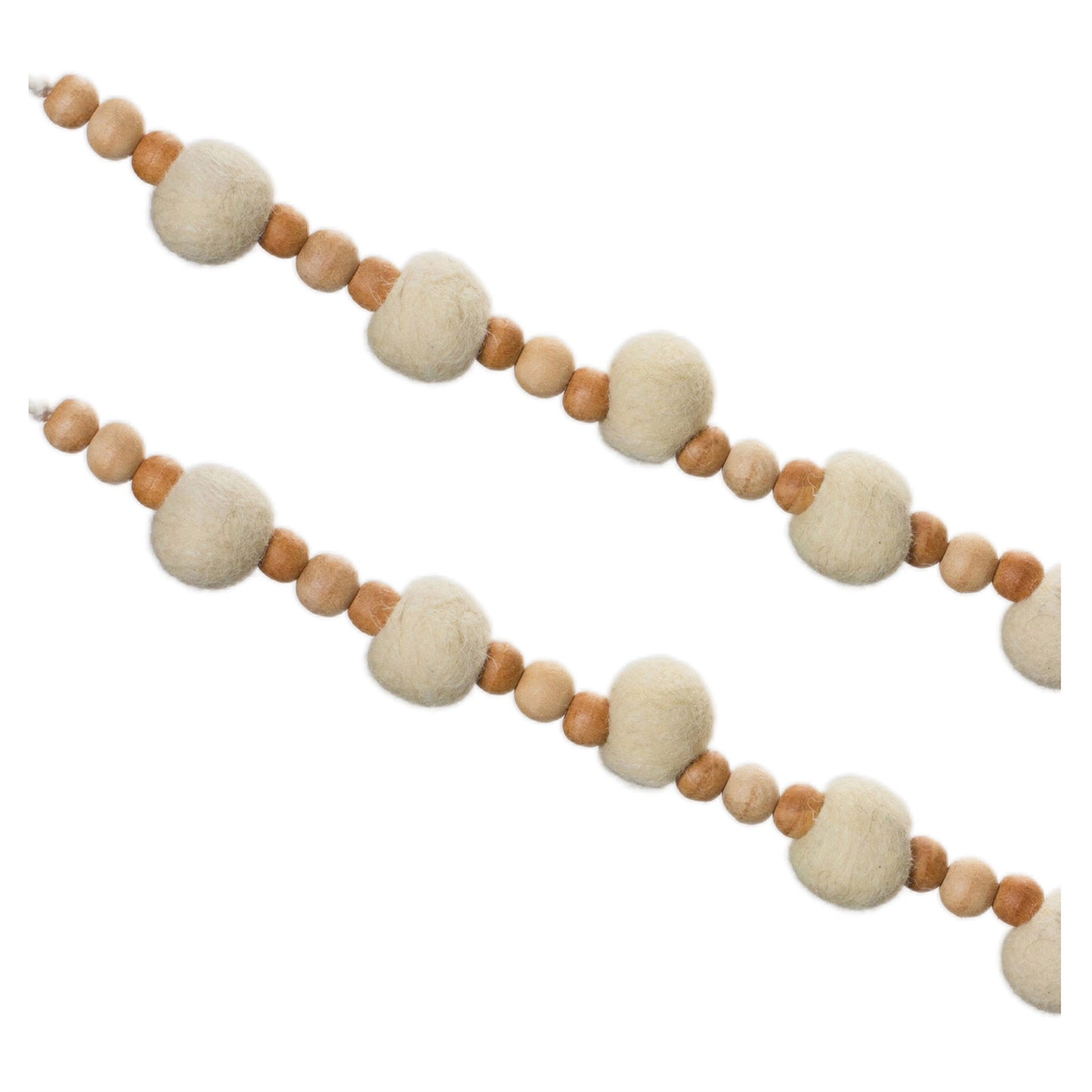 Wood Beaded String Garland (Set of 2)