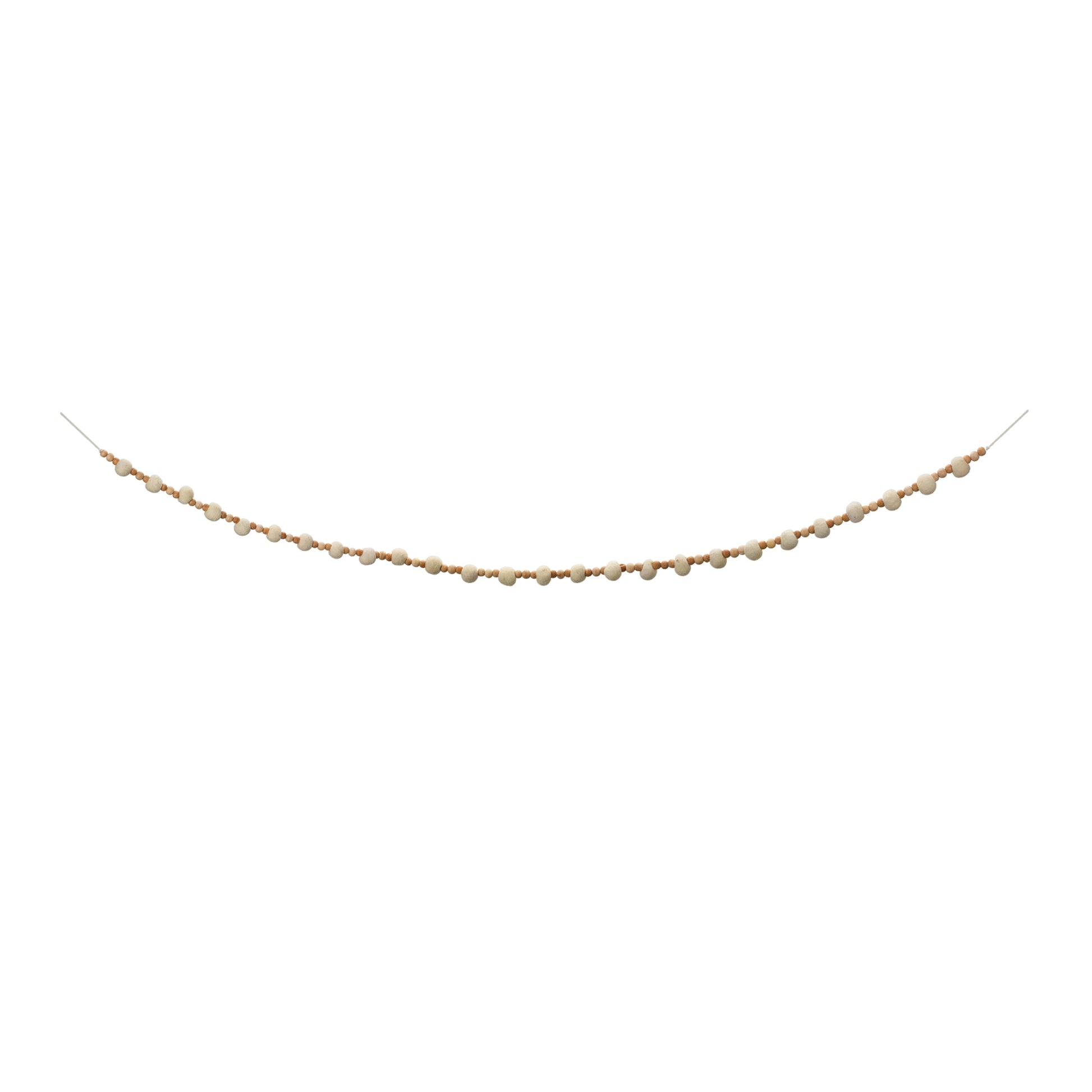 Wood Beaded String Garland (Set of 2)