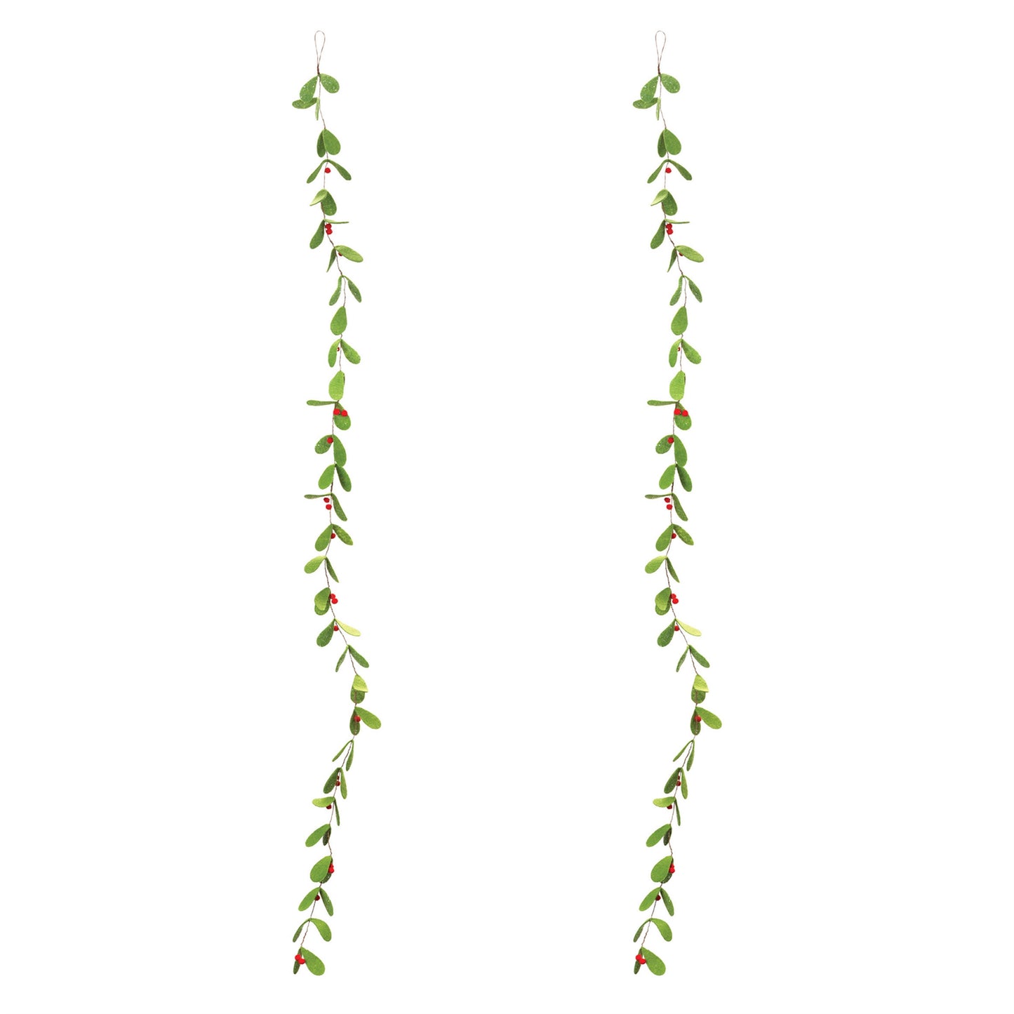Fabric Mistletoe String Garland (Set of 2)