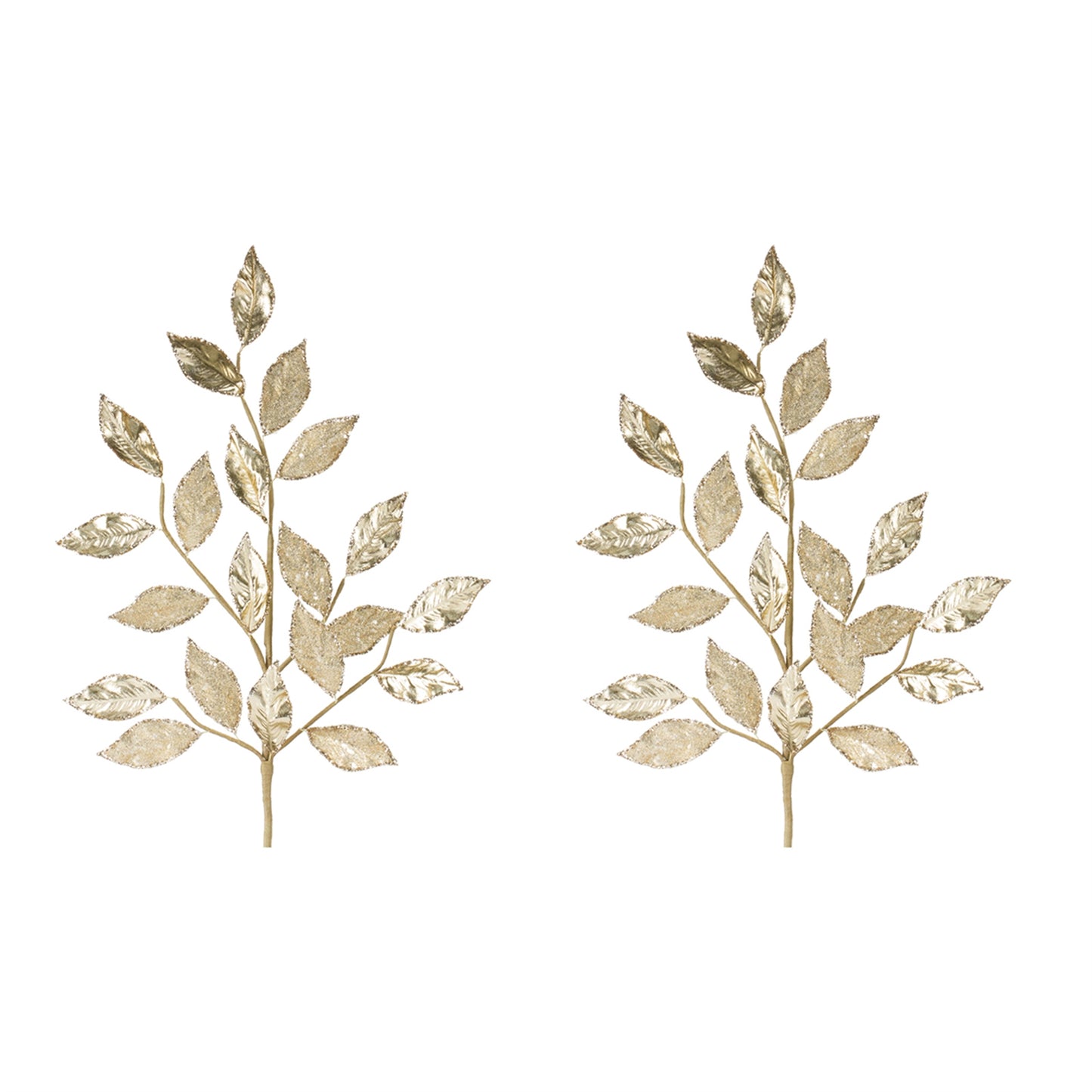 Glittered Leaf Spray (Set of 2)