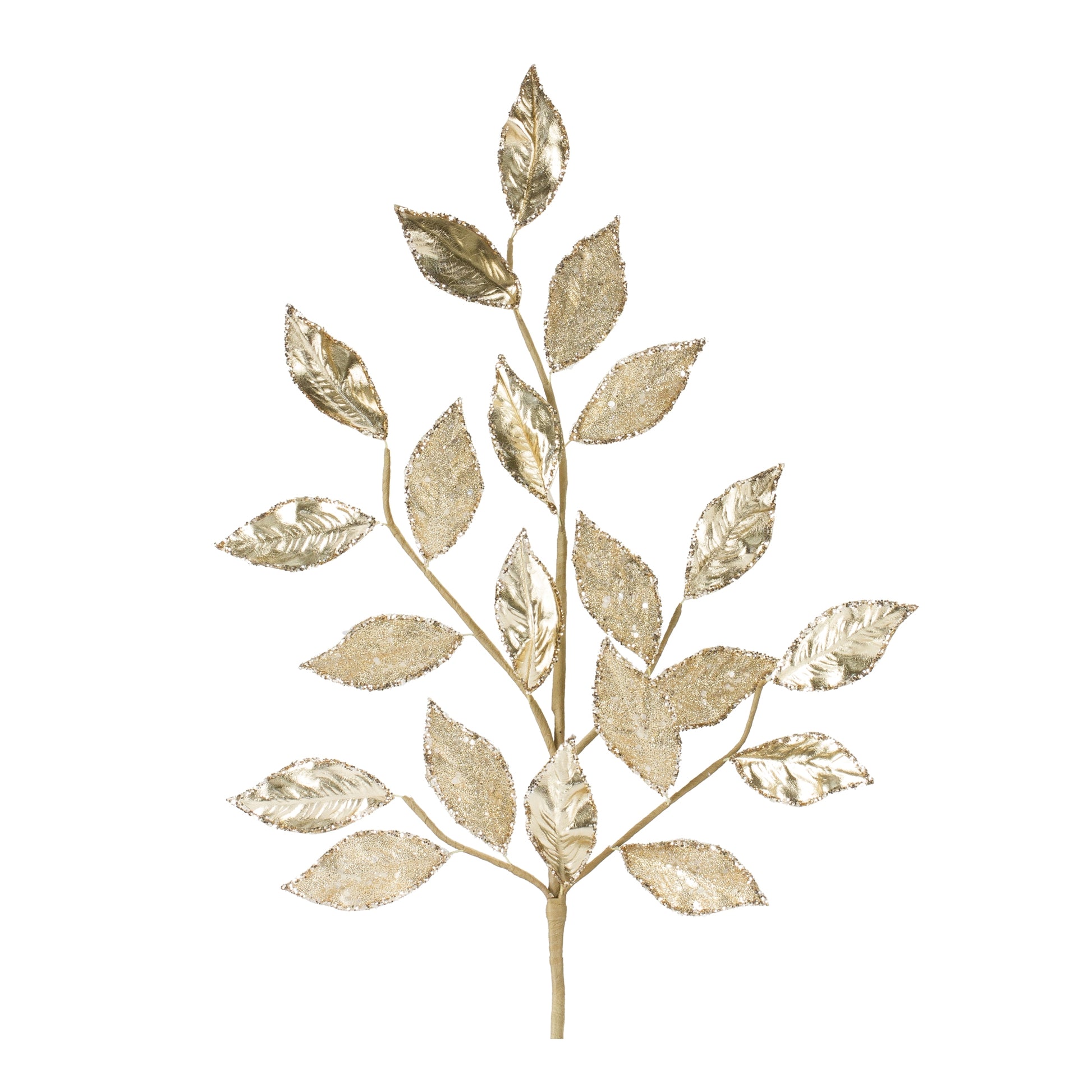 Glittered Leaf Spray (Set of 2)