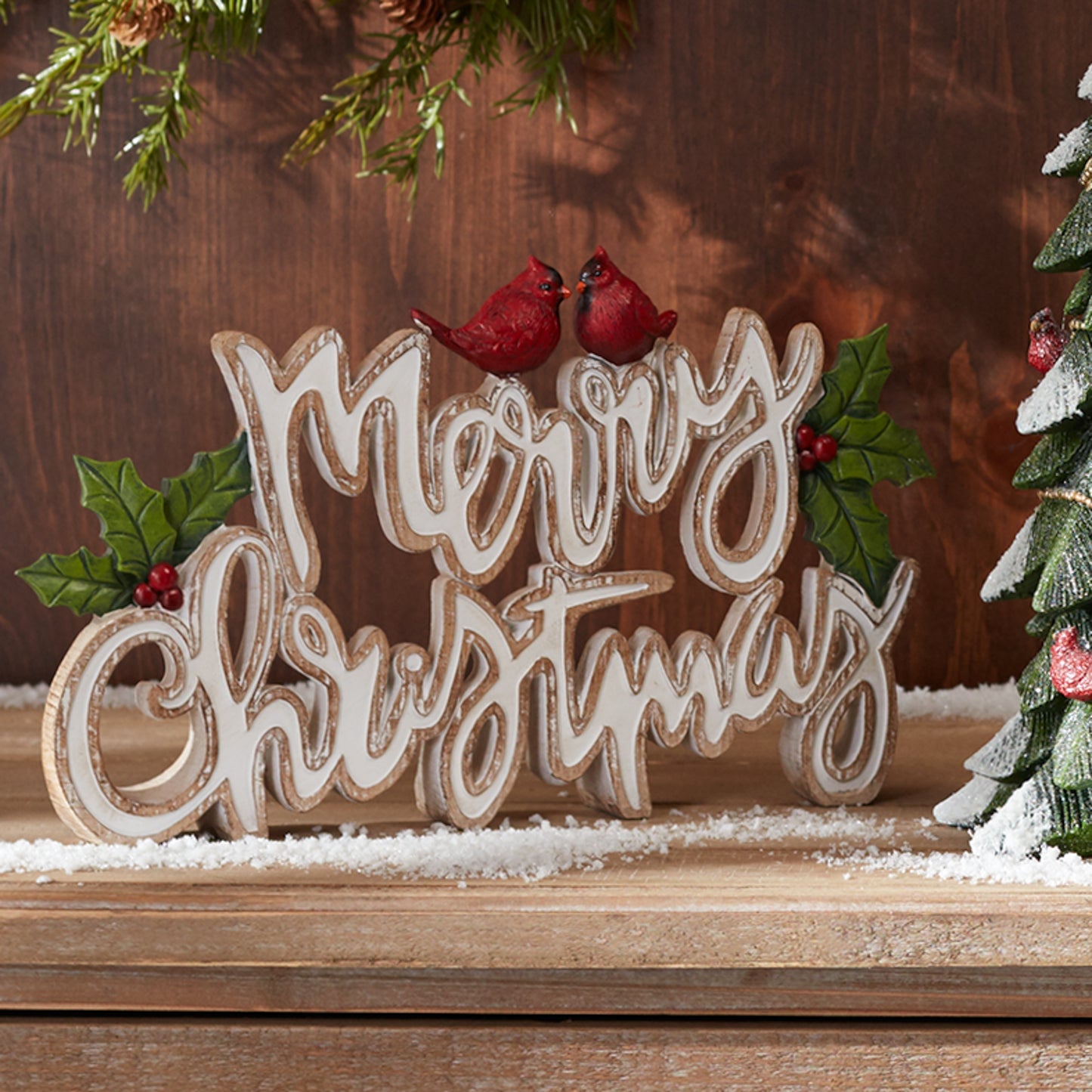 Merry Christmas Tabletop Sign (Set of 2)