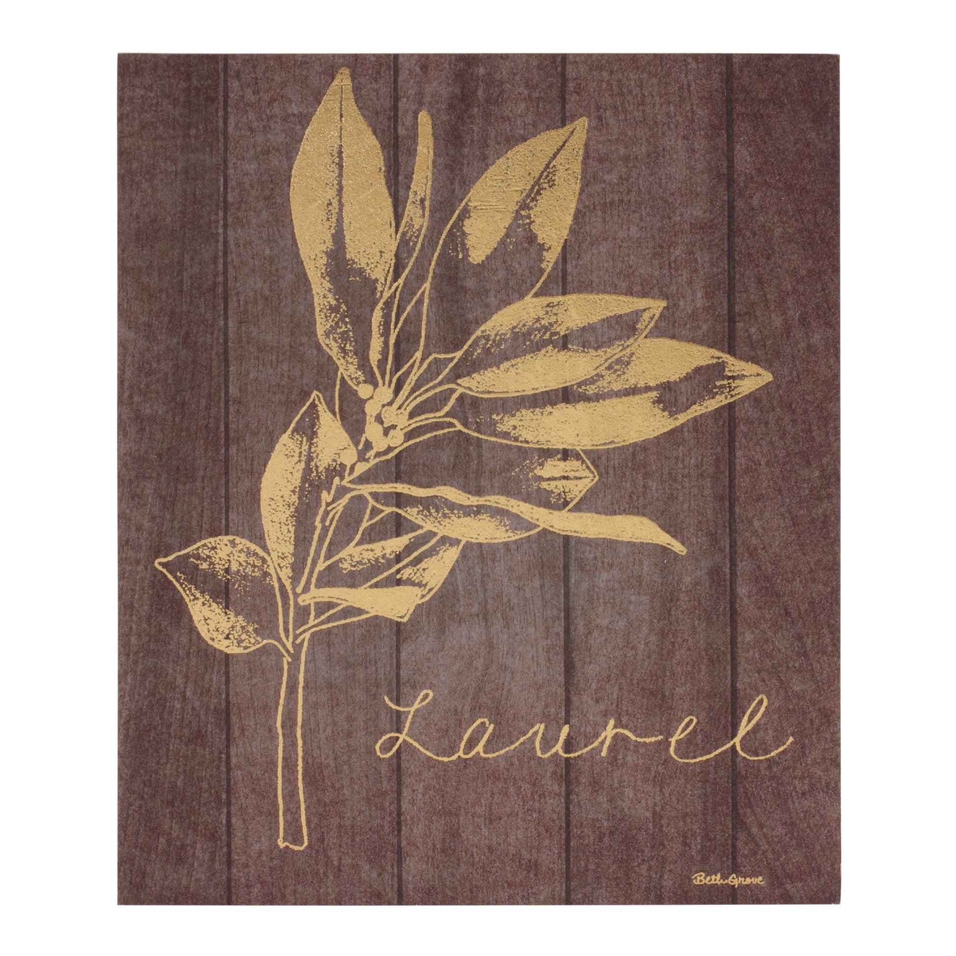 Laurel and Holly Plaque (Set of 2)