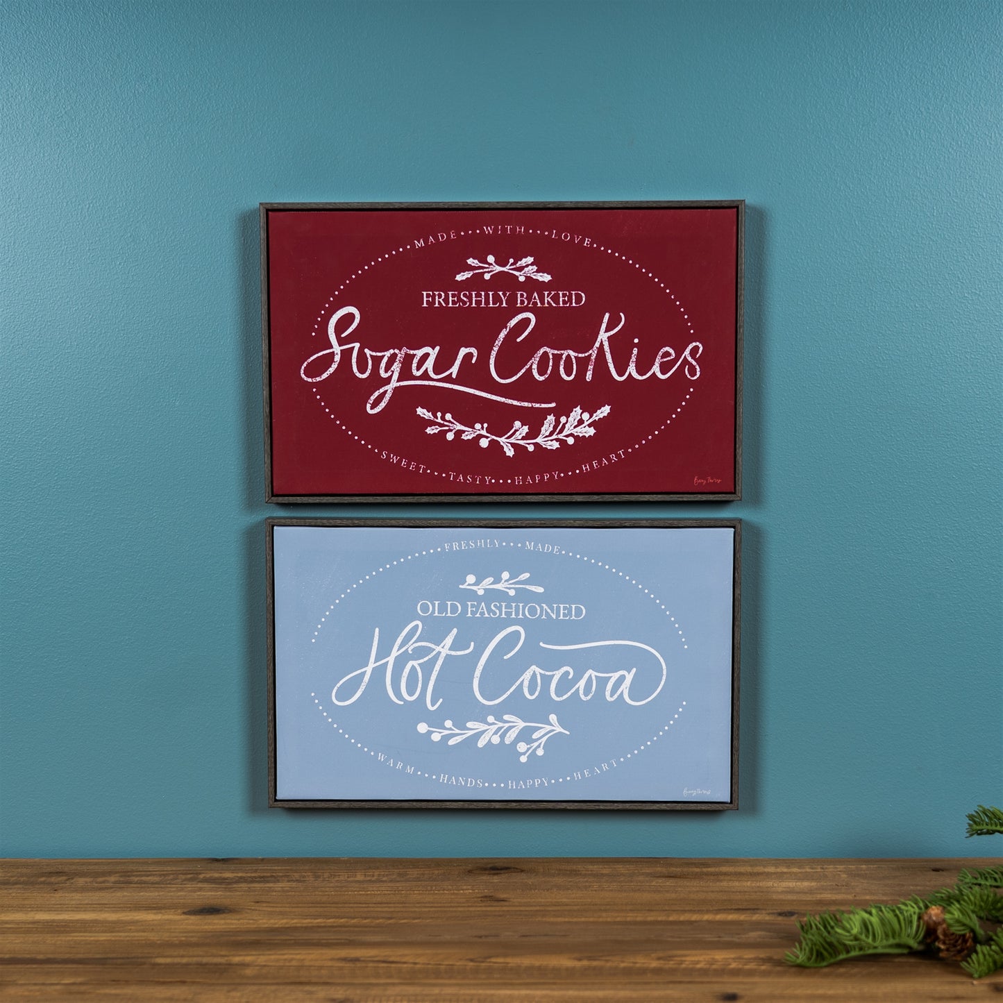 Winter Cookies and Cocoa Wall Sign (Set of 2)
