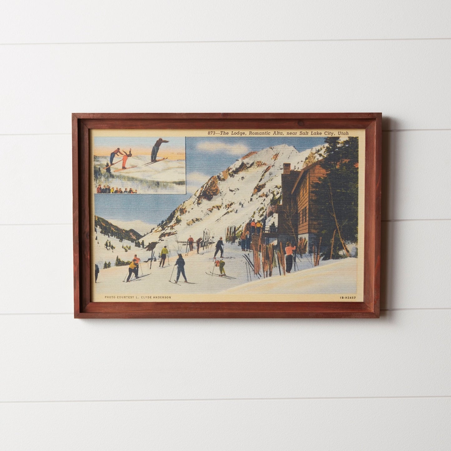 Vintage Ski Lodge Wall Art 23.5"L