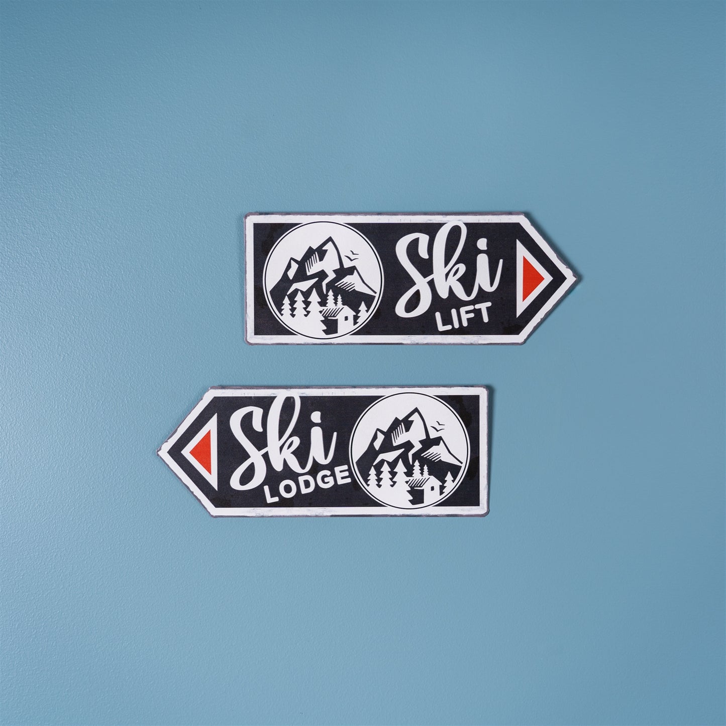 Ski Lift Lodge Sign (Set of 6)