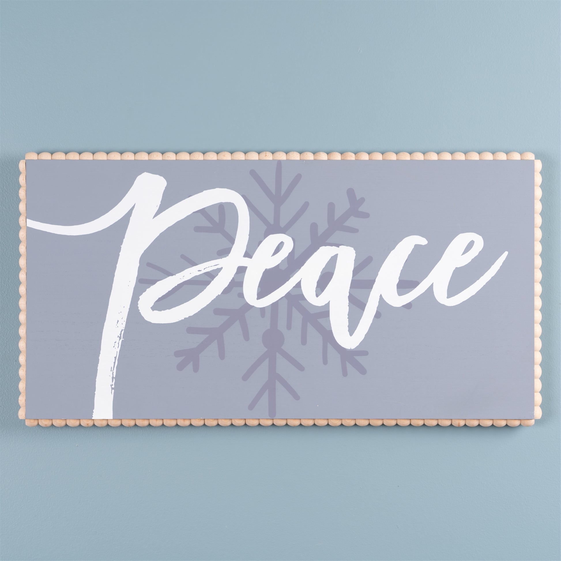 Peace and Snowflake Sign 24"L