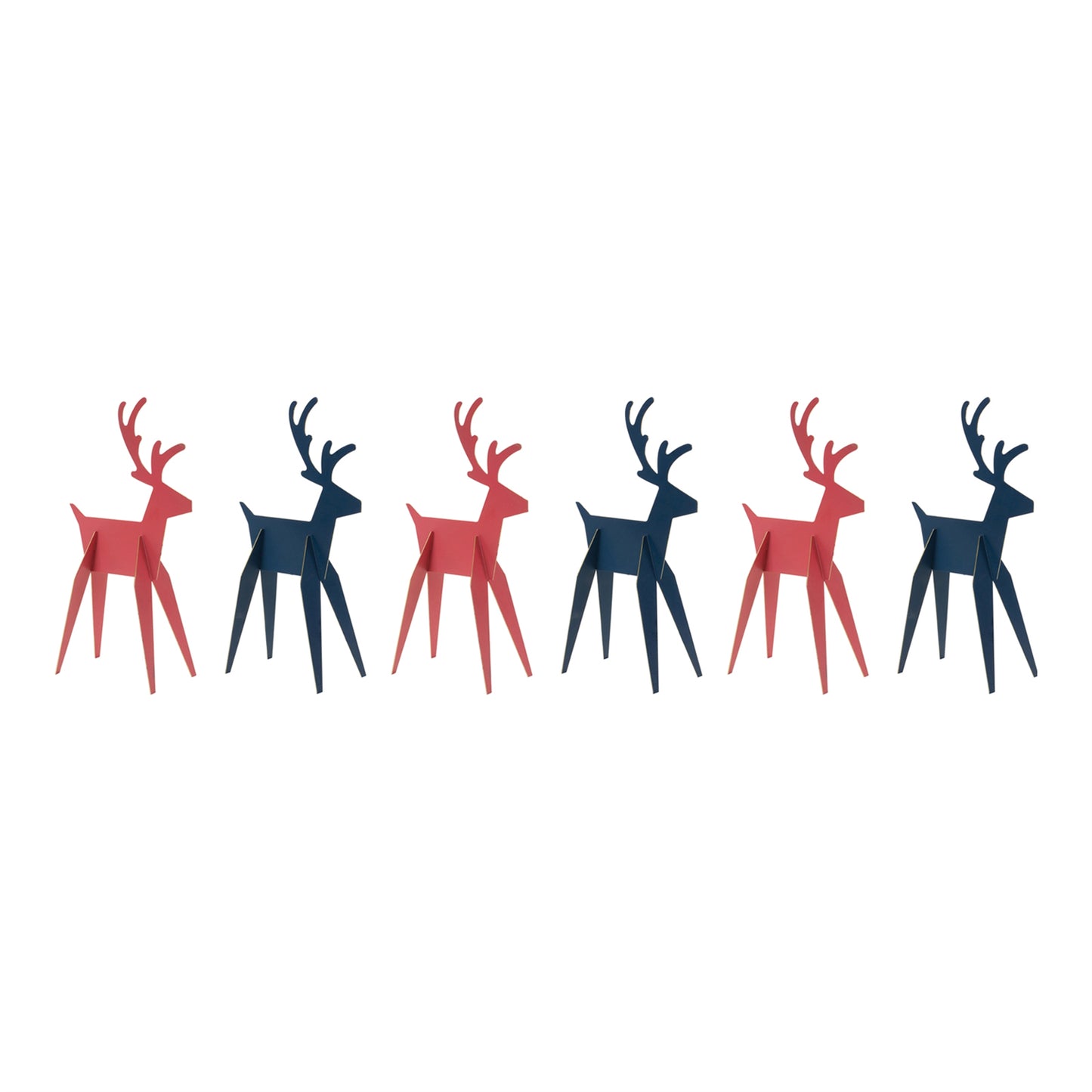 Modern Metal Deer Figurine (Set of 6)