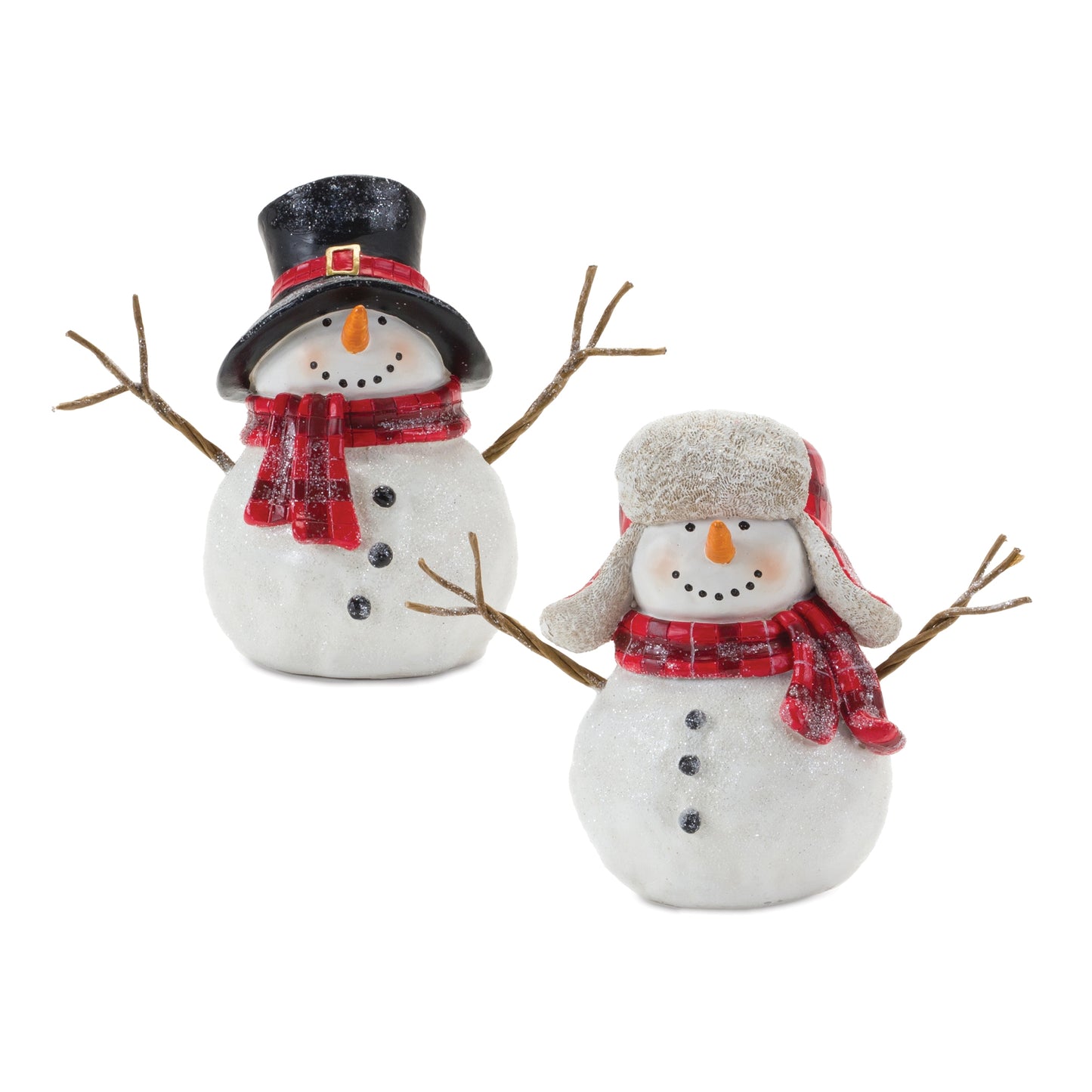 Snowman with Scarf Figurine (Set of 4)