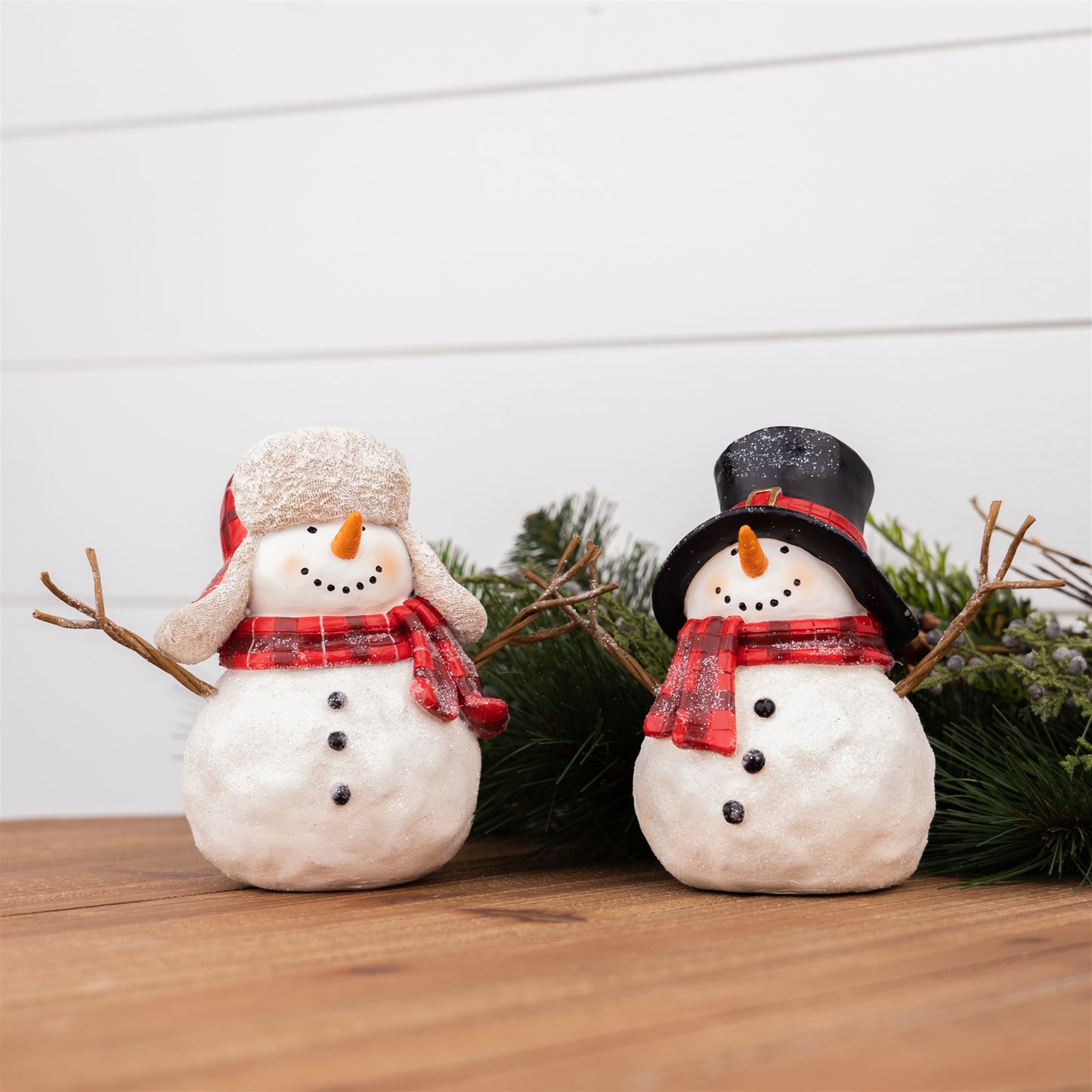 Snowman with Scarf Figurine (Set of 4)