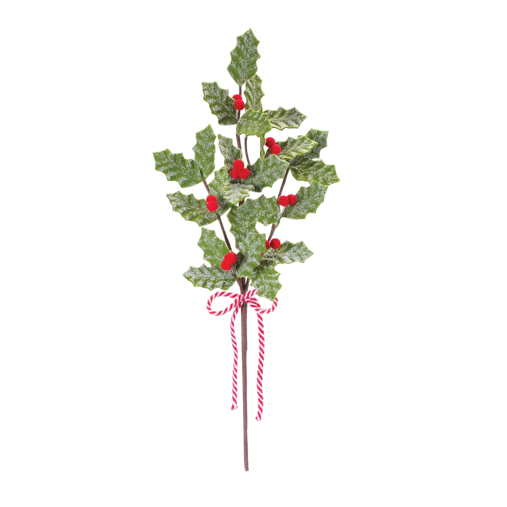 Fabric Holly Berry Spray (Set of 6)