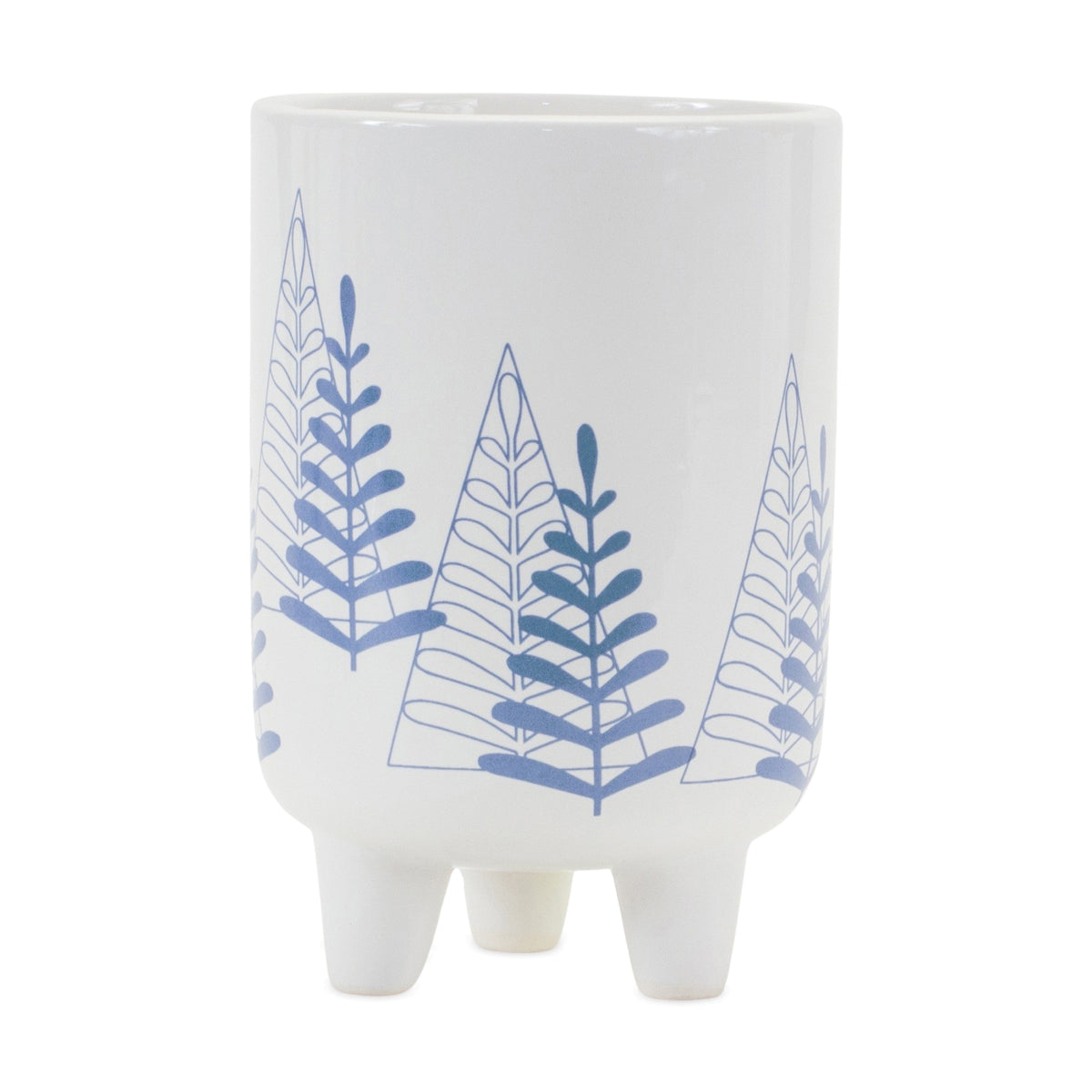 Modern Pine Tree Planter with Legs (Set of 2)