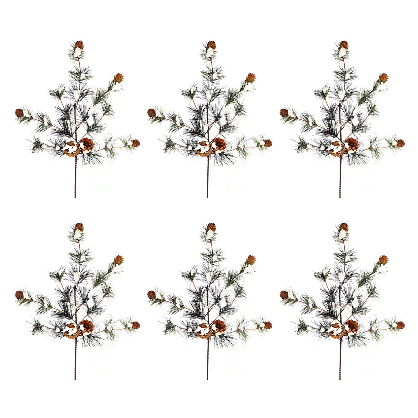 Snowy Pine Spray (Set of 6)