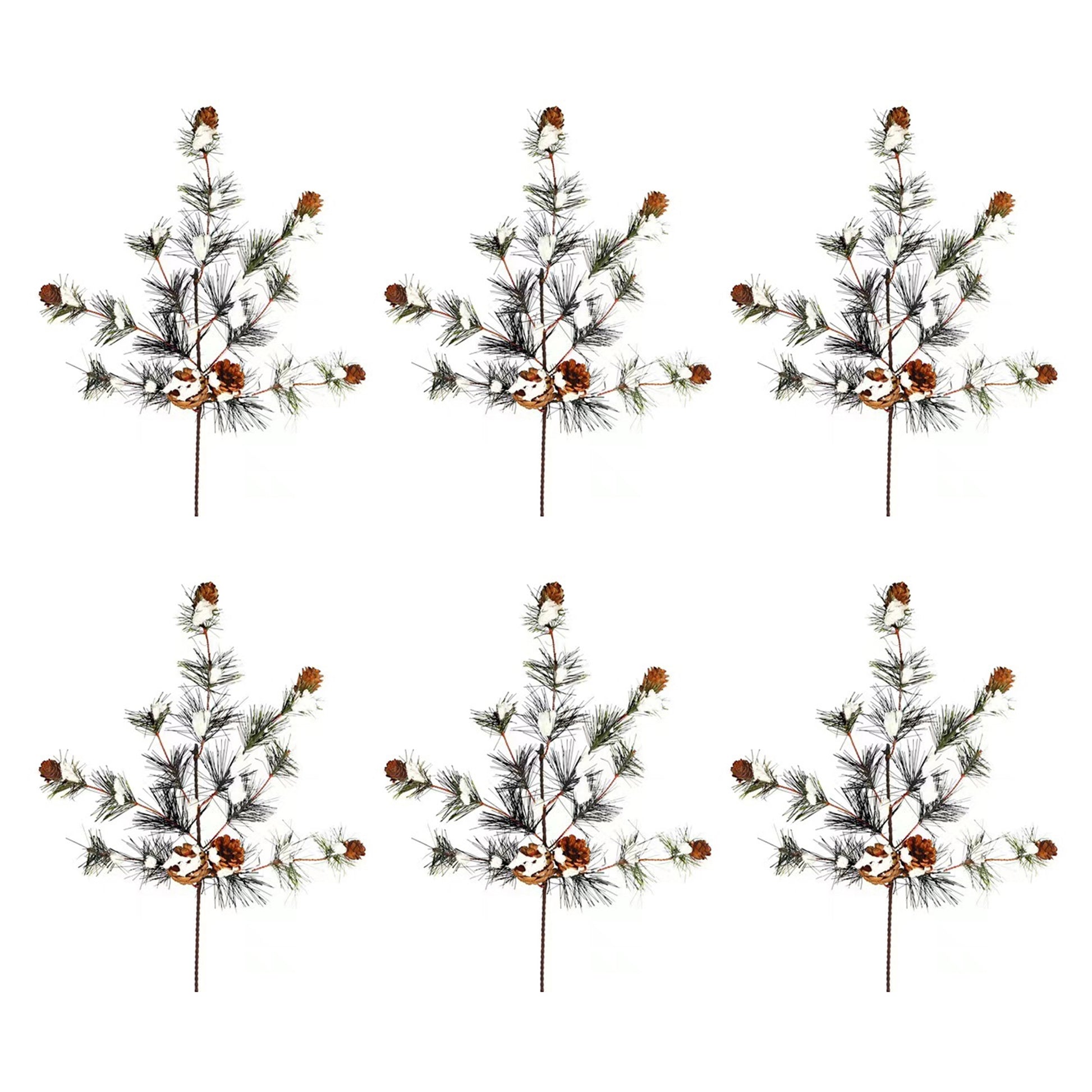 Snowy Pine Spray (Set of 6)