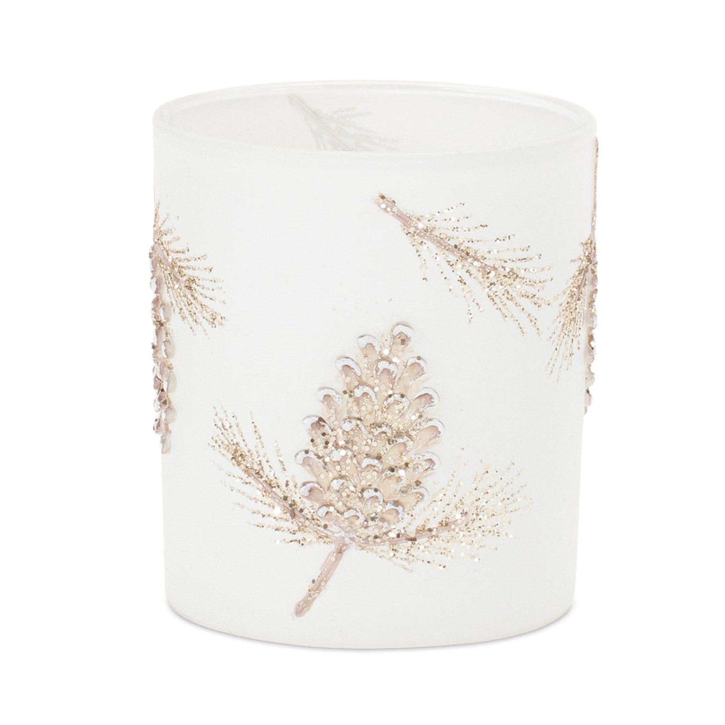 Glittered Pine Cone Candle Holder (Set of 6)