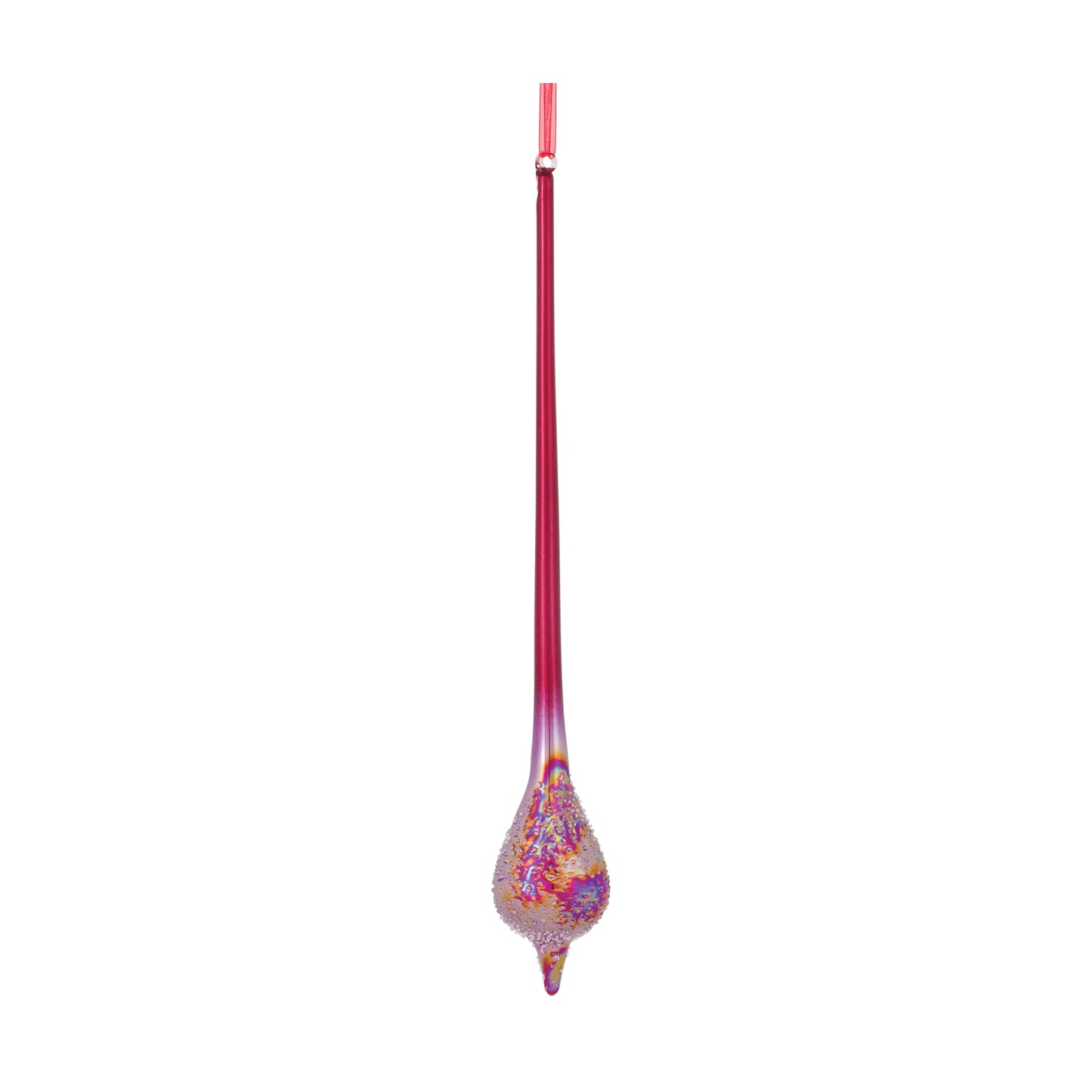 Irredescent Glass Drop Ornament (Set of 6)