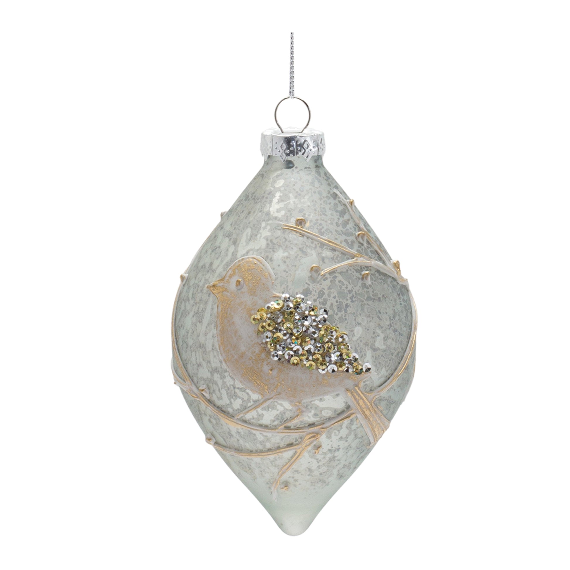 Beaded Glass Bird Ornament (Set of 6)