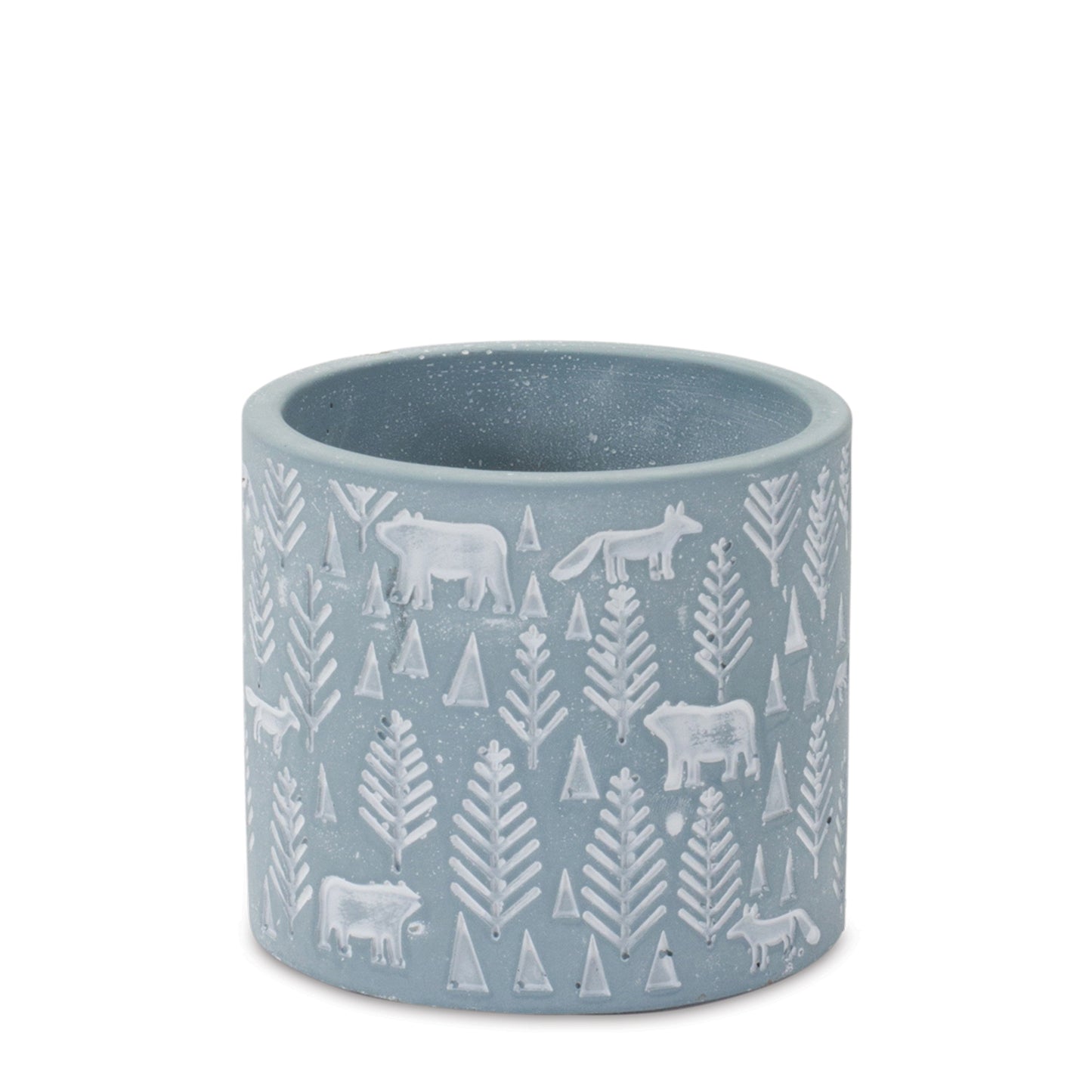 Woodland Winter Stone Planter (Set of 2)