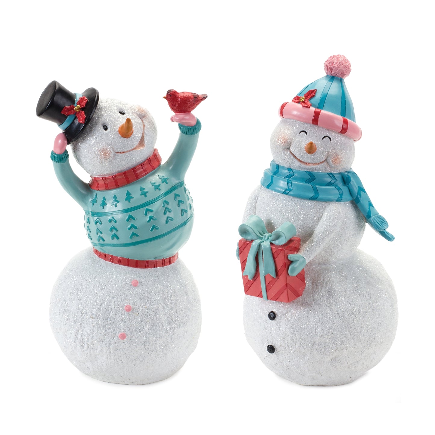 Whimsical Snowman Figurine (Set of 2)