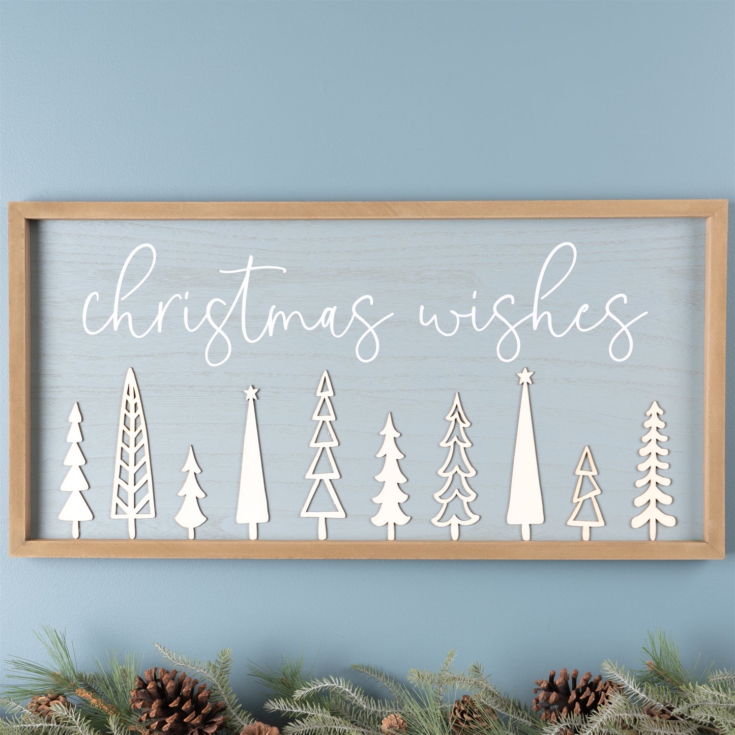 Christmas Wishes Holiday Wall Sign 31.5"L
