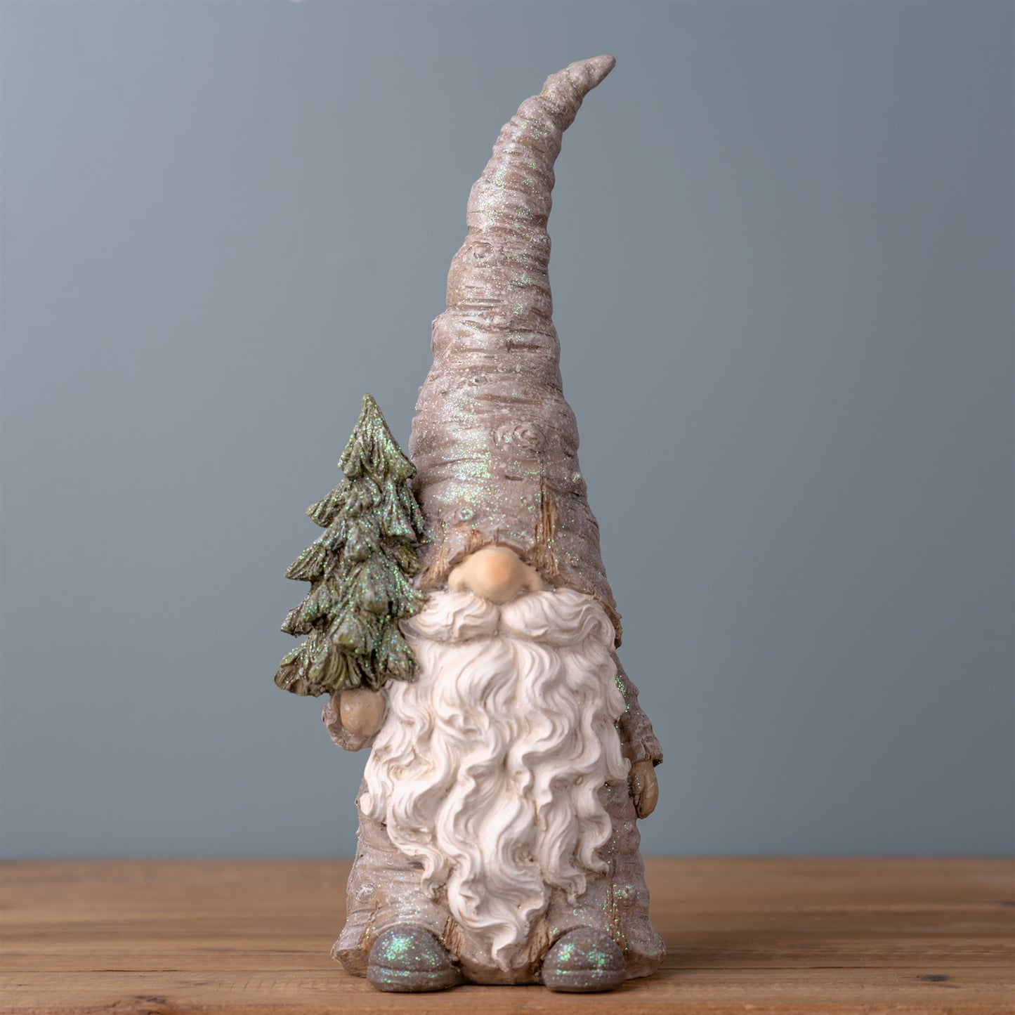 Pine Tree Trunk Gnome Statue (Set of 2)