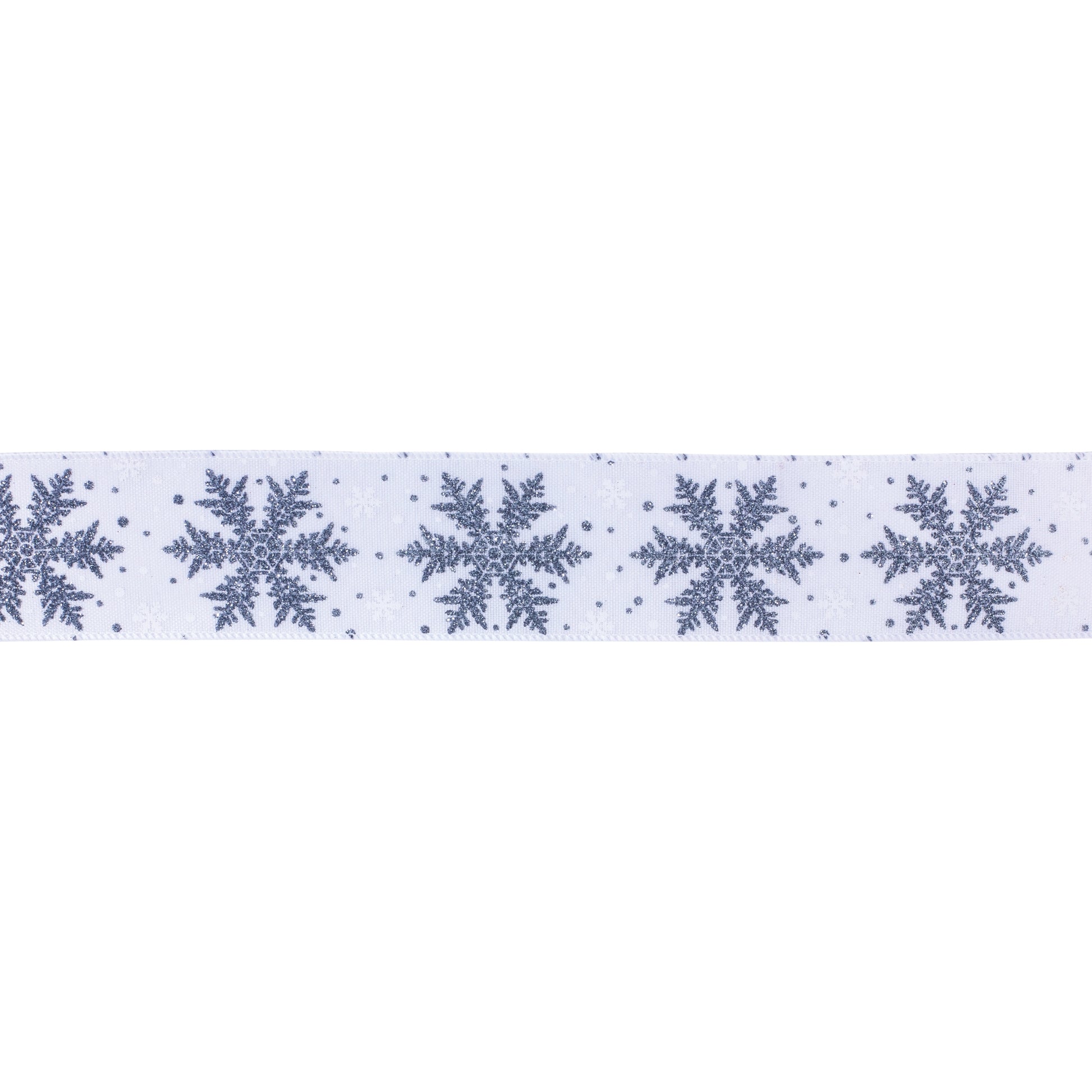 Glittered Snowflake Ribbon (Set of 2)