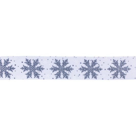 Glittered Snowflake Ribbon (Set of 2)
