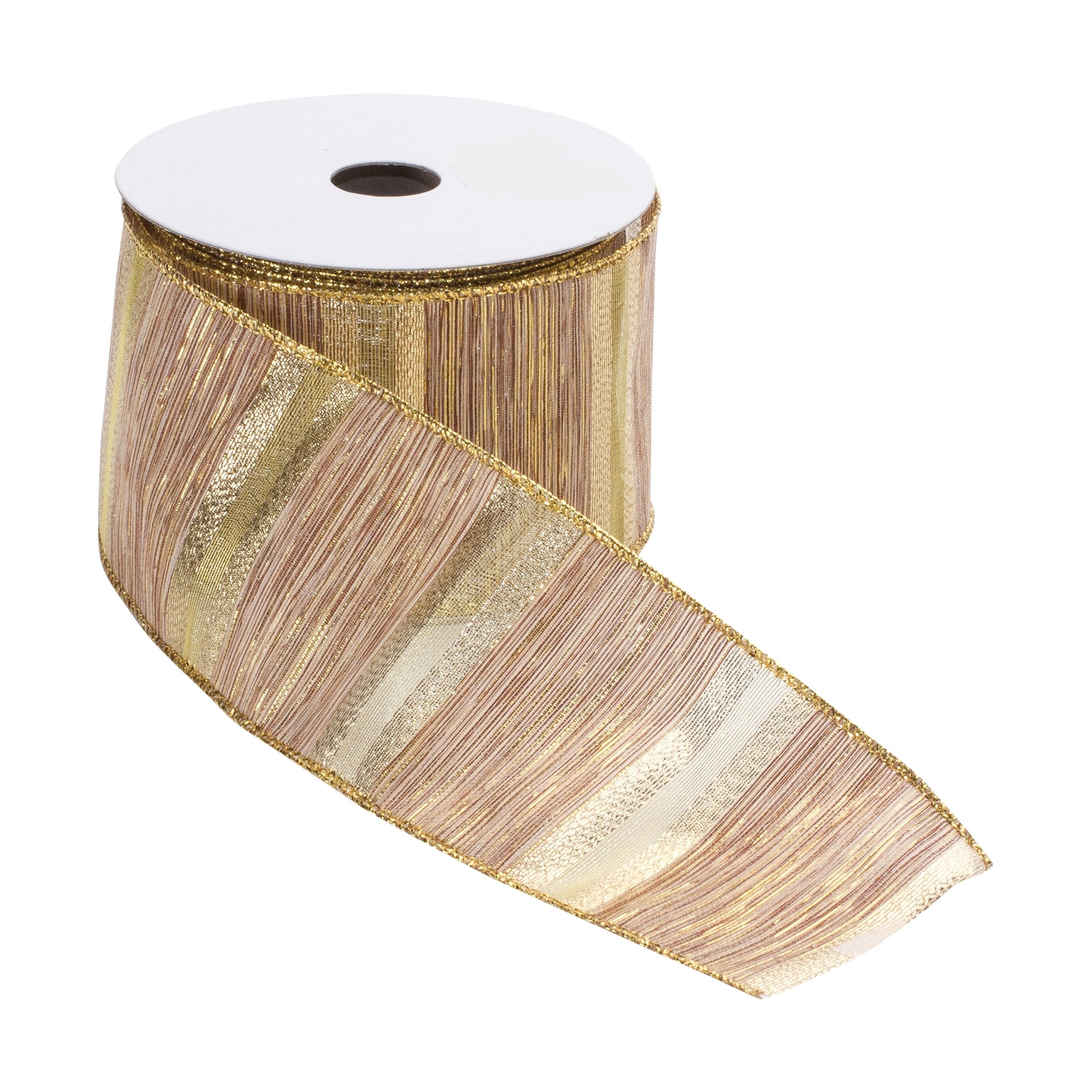 Beige Striped Ribbon (Set of 3)