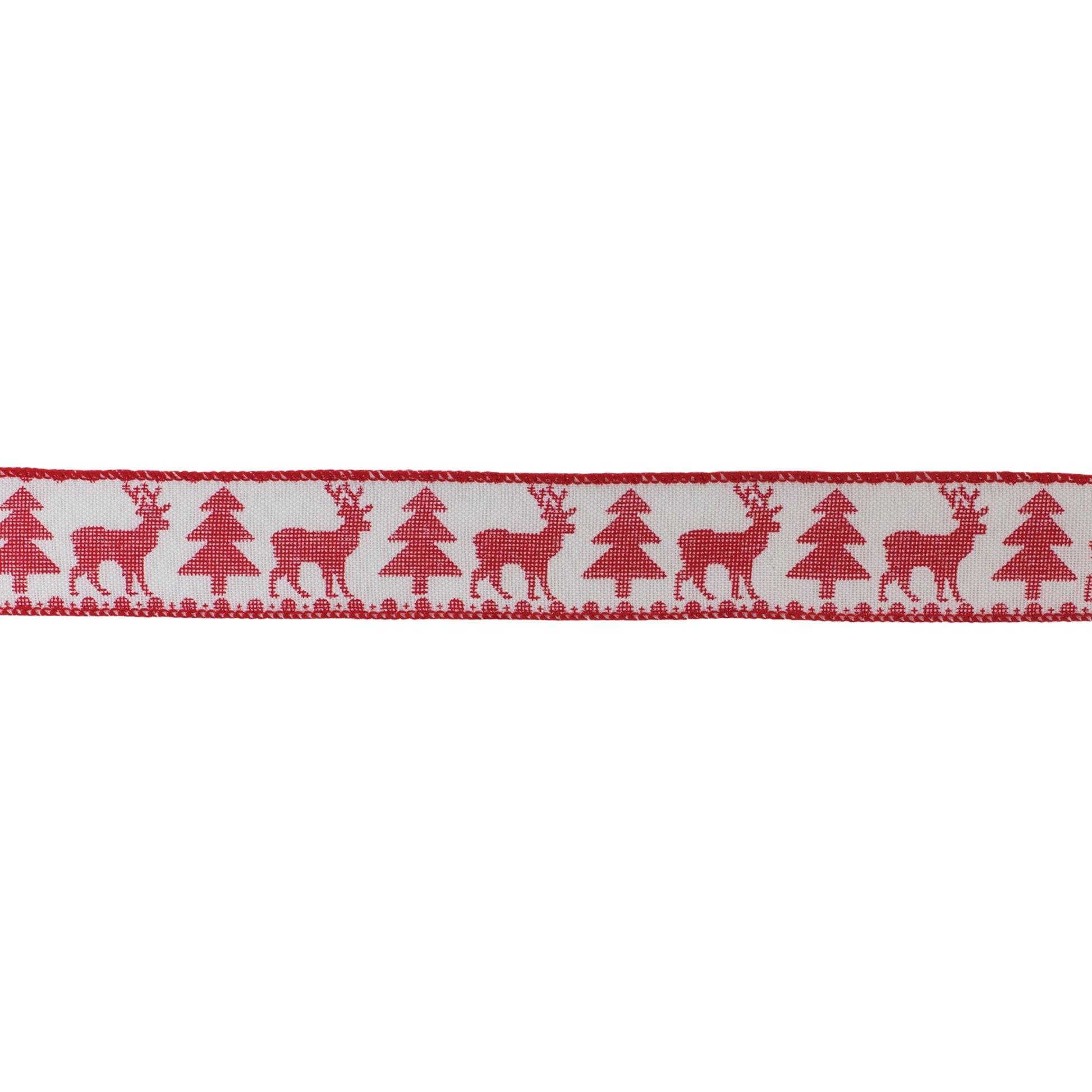 Tree and Deer Holiday Ribbon (Set of 2)