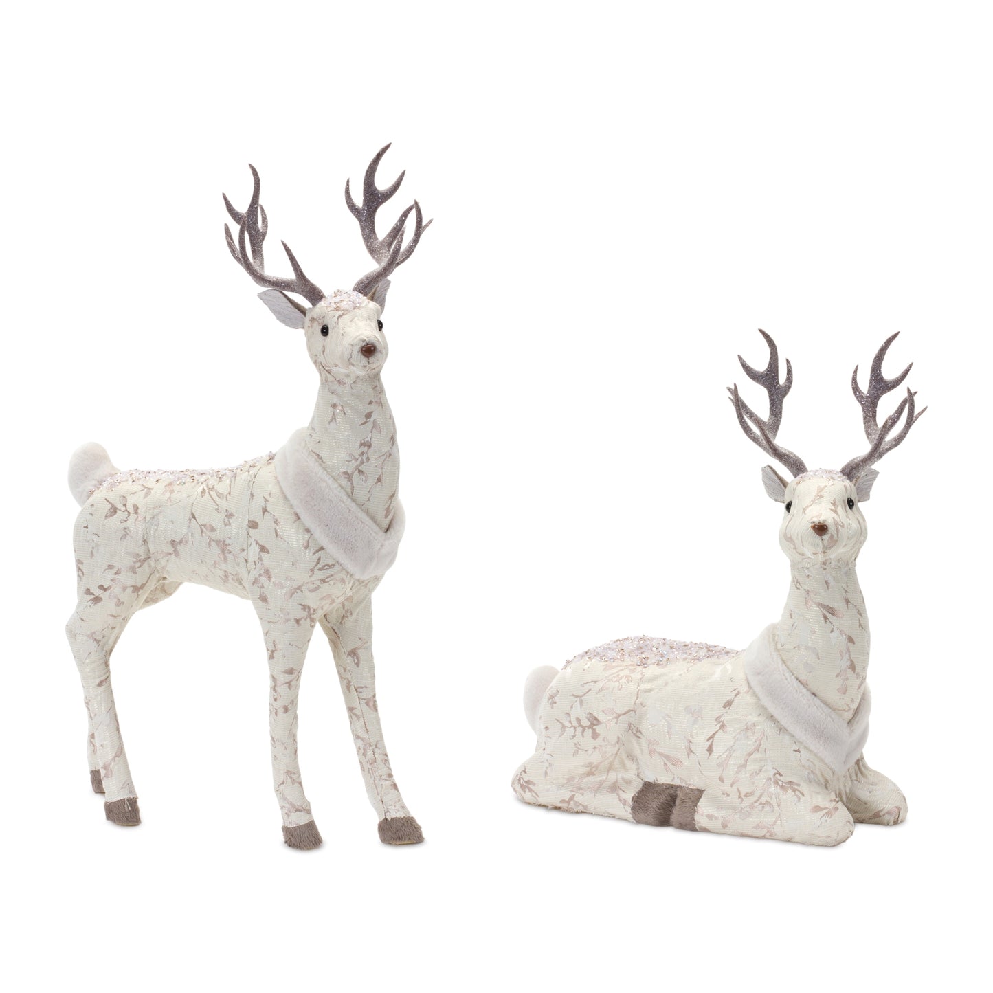 Plush Holiday Deer Decor (Set of 2)