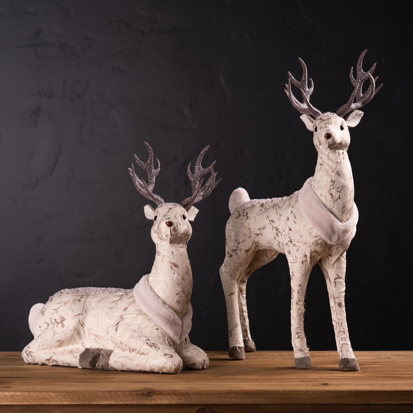 Plush Holiday Deer Decor (Set of 2)