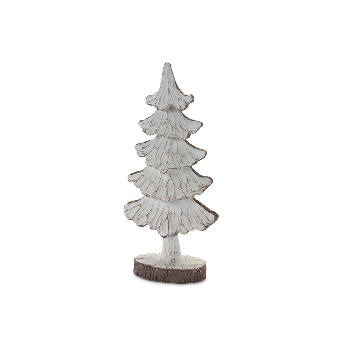 Carved Pine Tree Decor (Set of 2)
