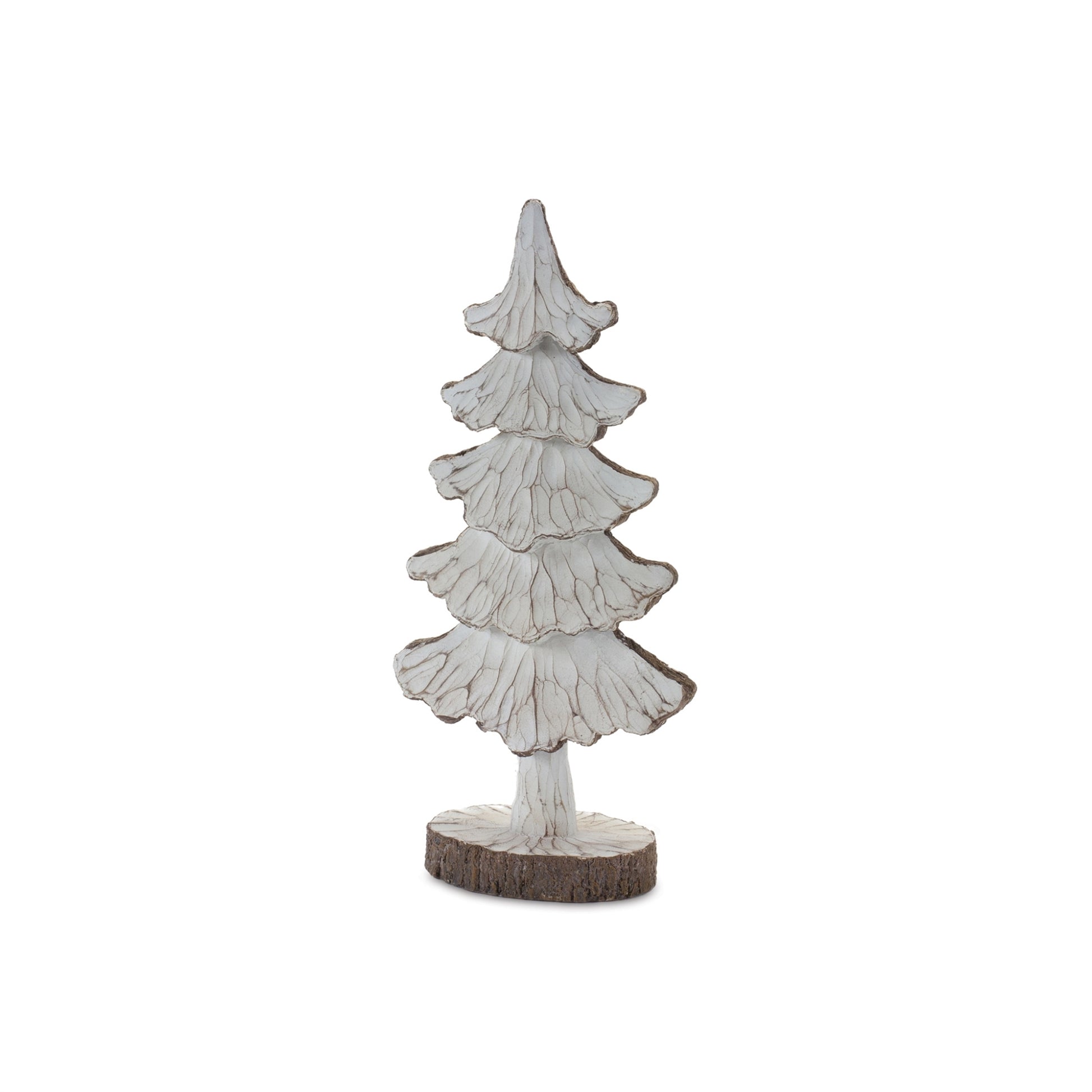 Carved Pine Tree Decor (Set of 2)