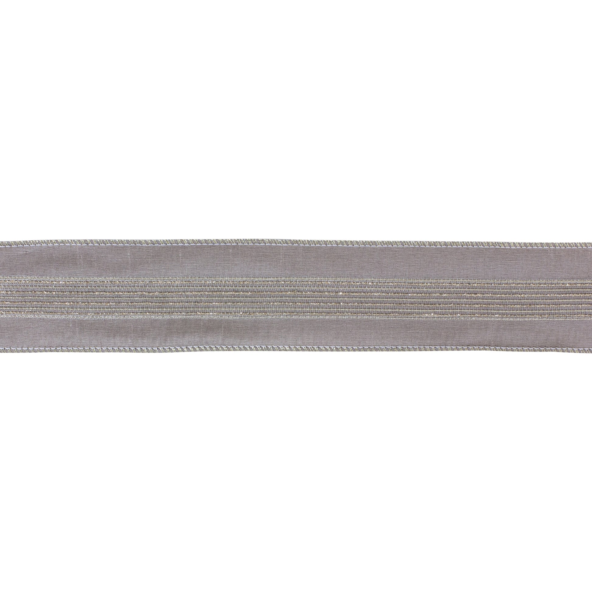 Grey Glittered Ribbon 2.5" x 10 yds.